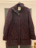 Esprit Tweedmantel, Wollmix, EU 36, pflaumenlila, sehr guter Zustand