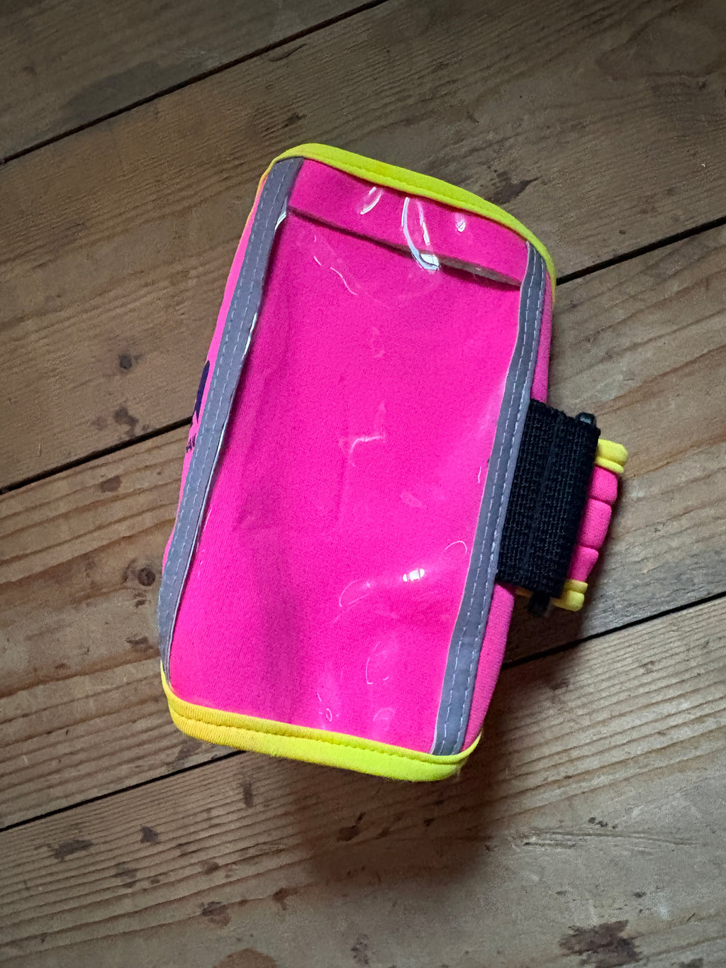 Nathan 5K Runner's Waist Pack – Pink/Yellow, Adjustable, Very Good Condition