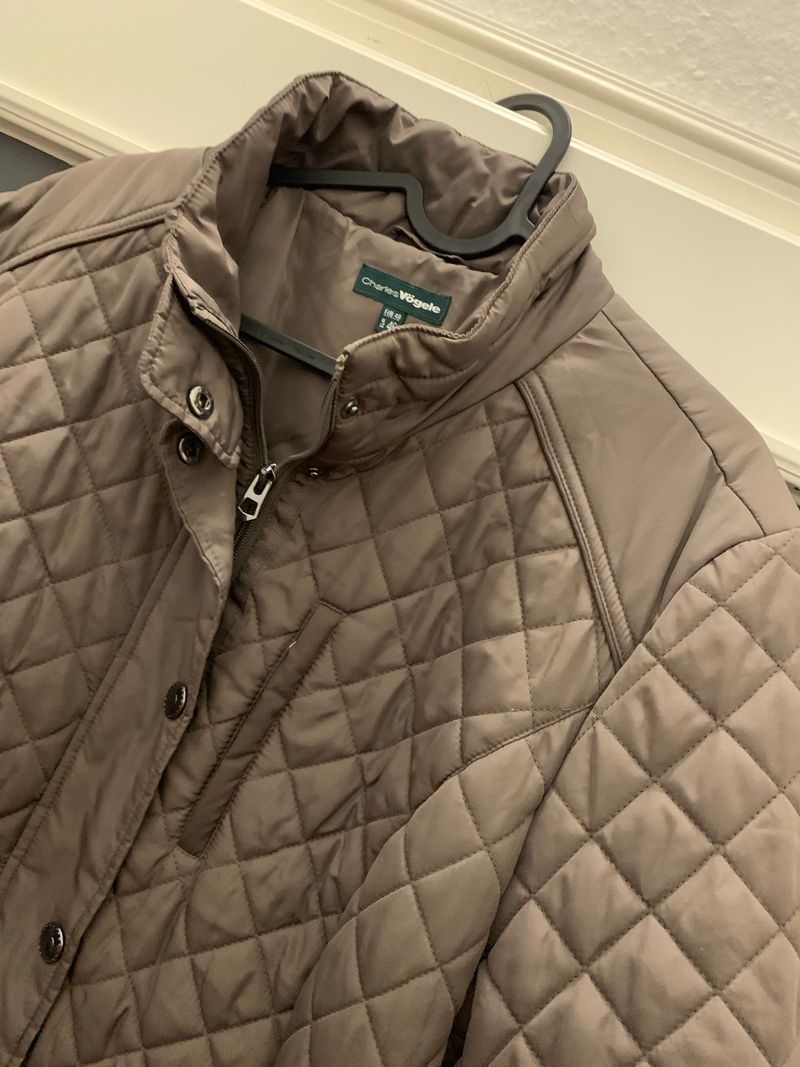 Charles Vögele Steppjacke Herren EU 46 Braun Nylon Sehr Gut