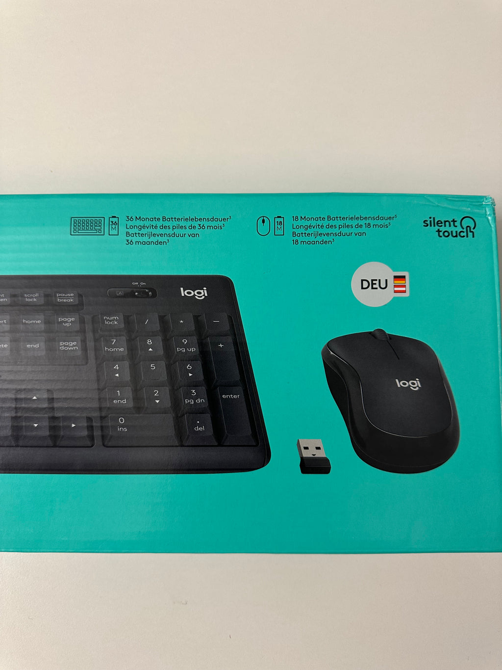 Logitech MK295 Wireless Tastatur DE, Schwarz, OVP, ohne Maus, defekt