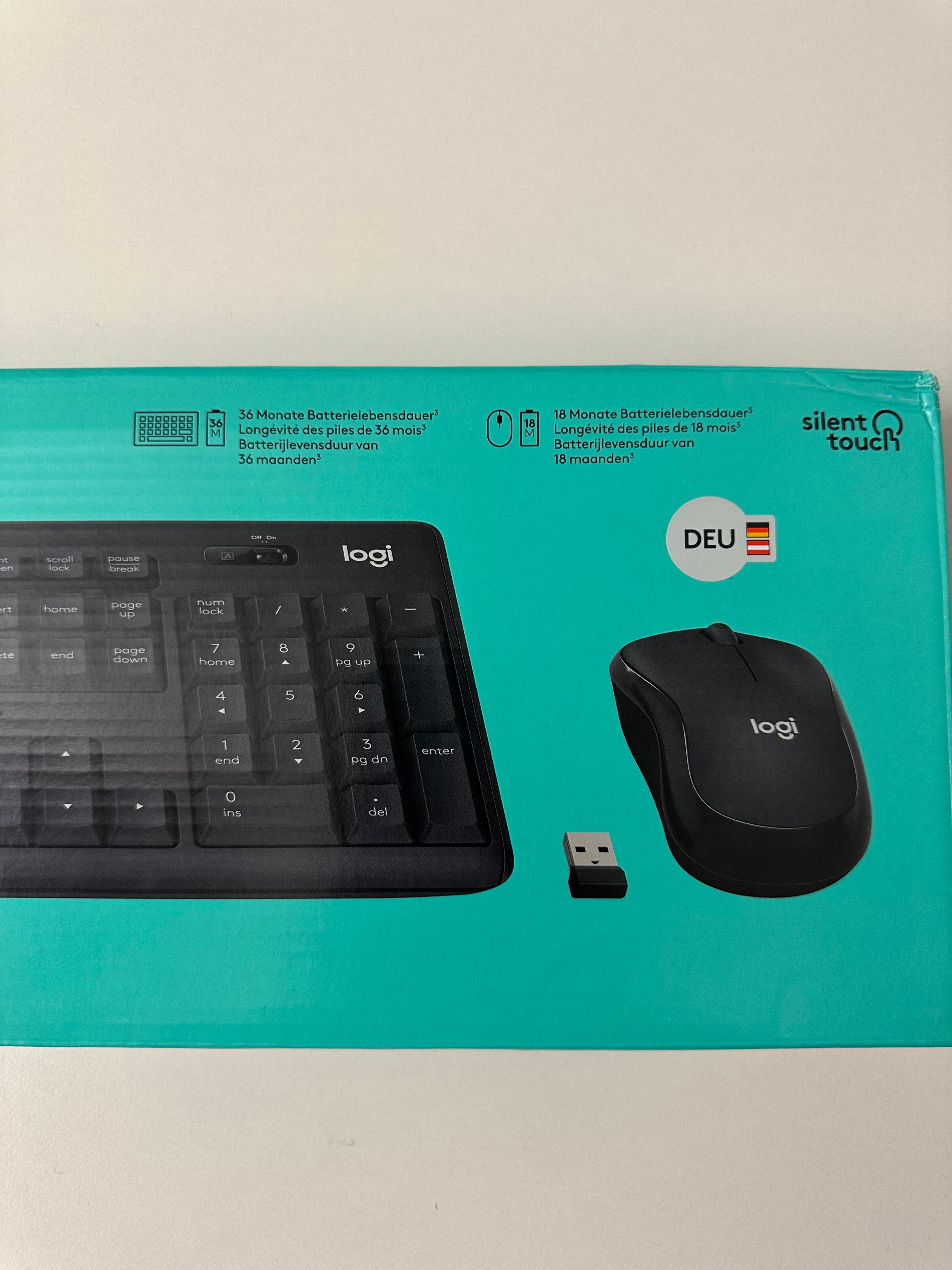 Logitech MK295 Wireless Tastatur DE, Schwarz, OVP, ohne Maus, defekt