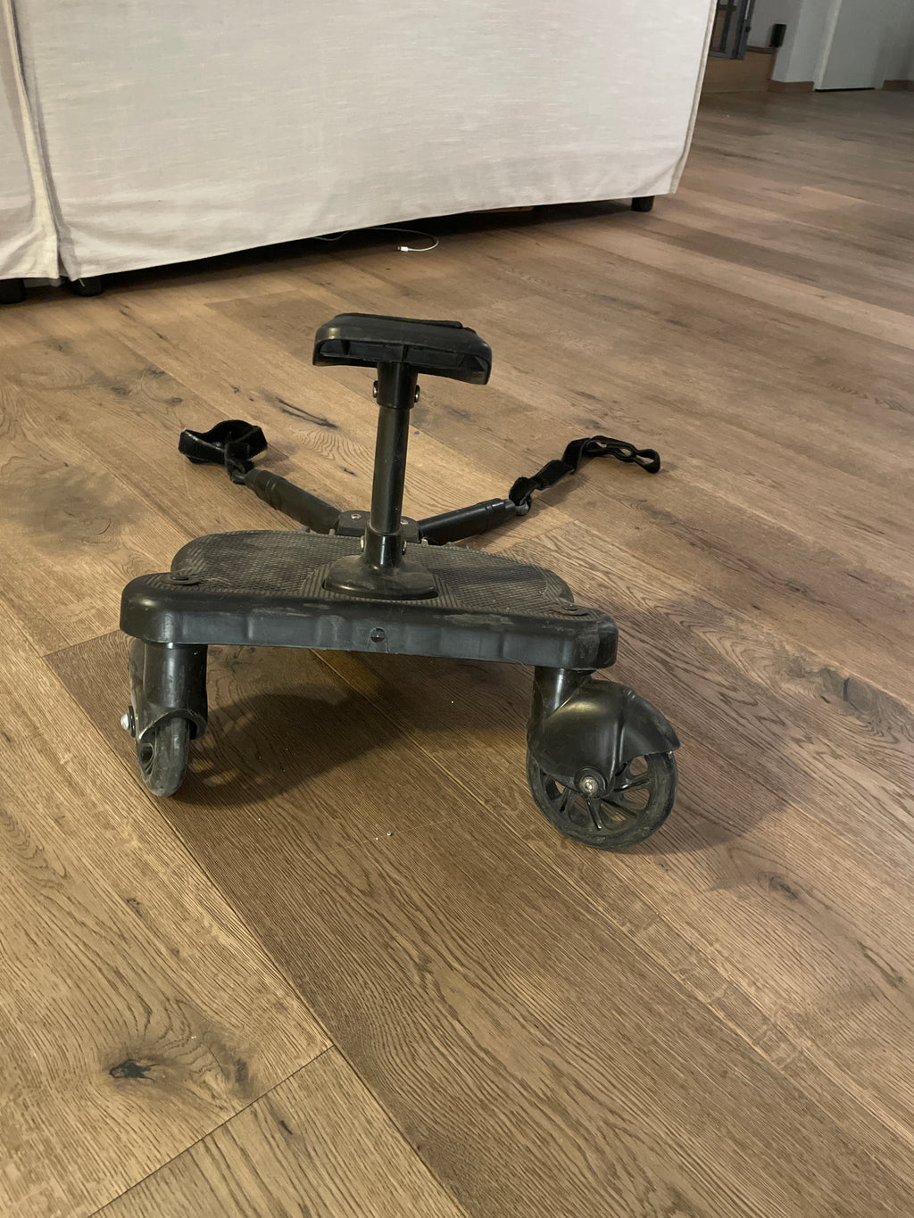 Universal Buggy Board mit Sitz, Schwarz, 50x30x35 cm, Gebraucht