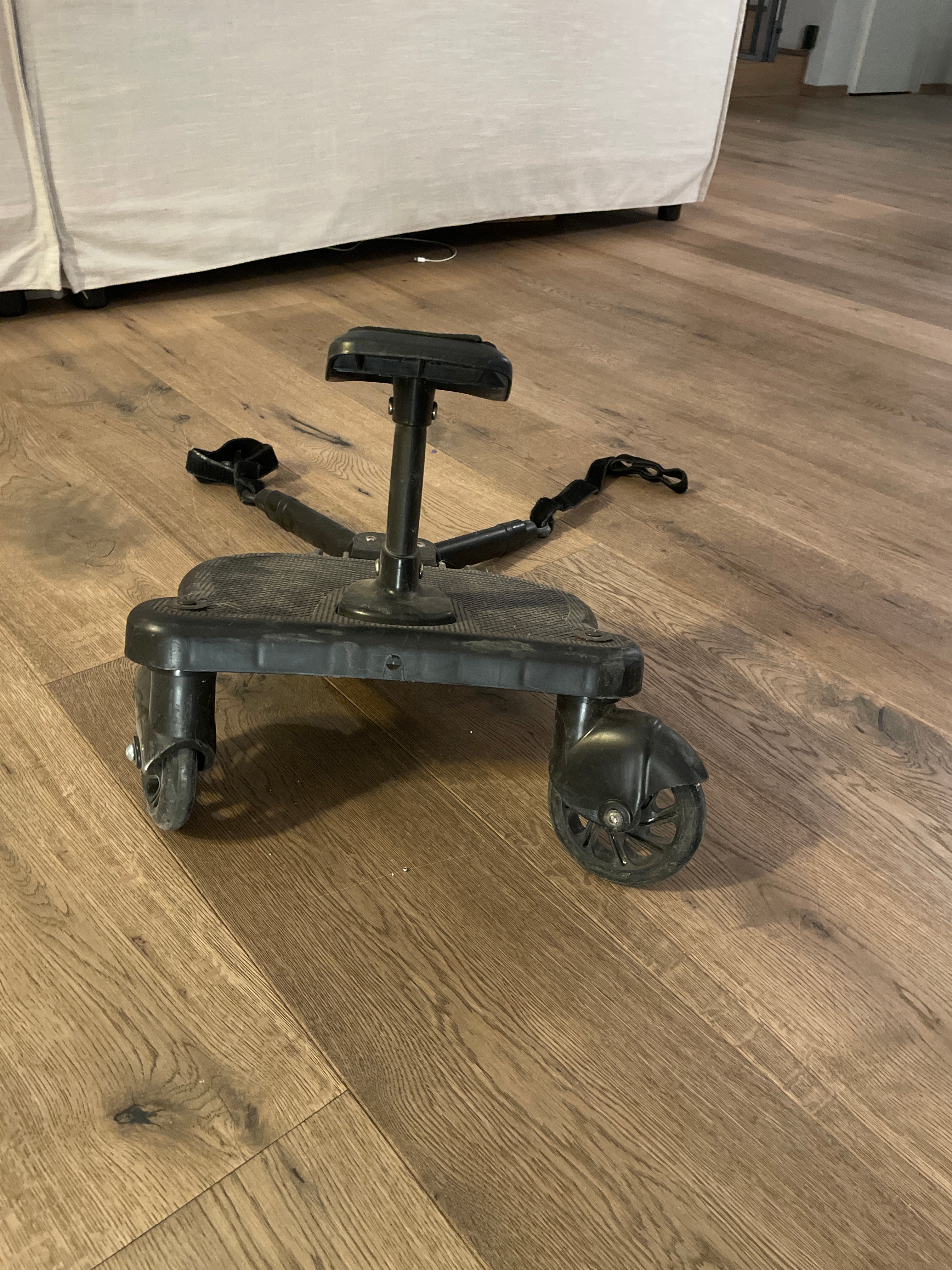 Universal Buggy Board mit Sitz, Schwarz, 50x30x35 cm, Gebraucht