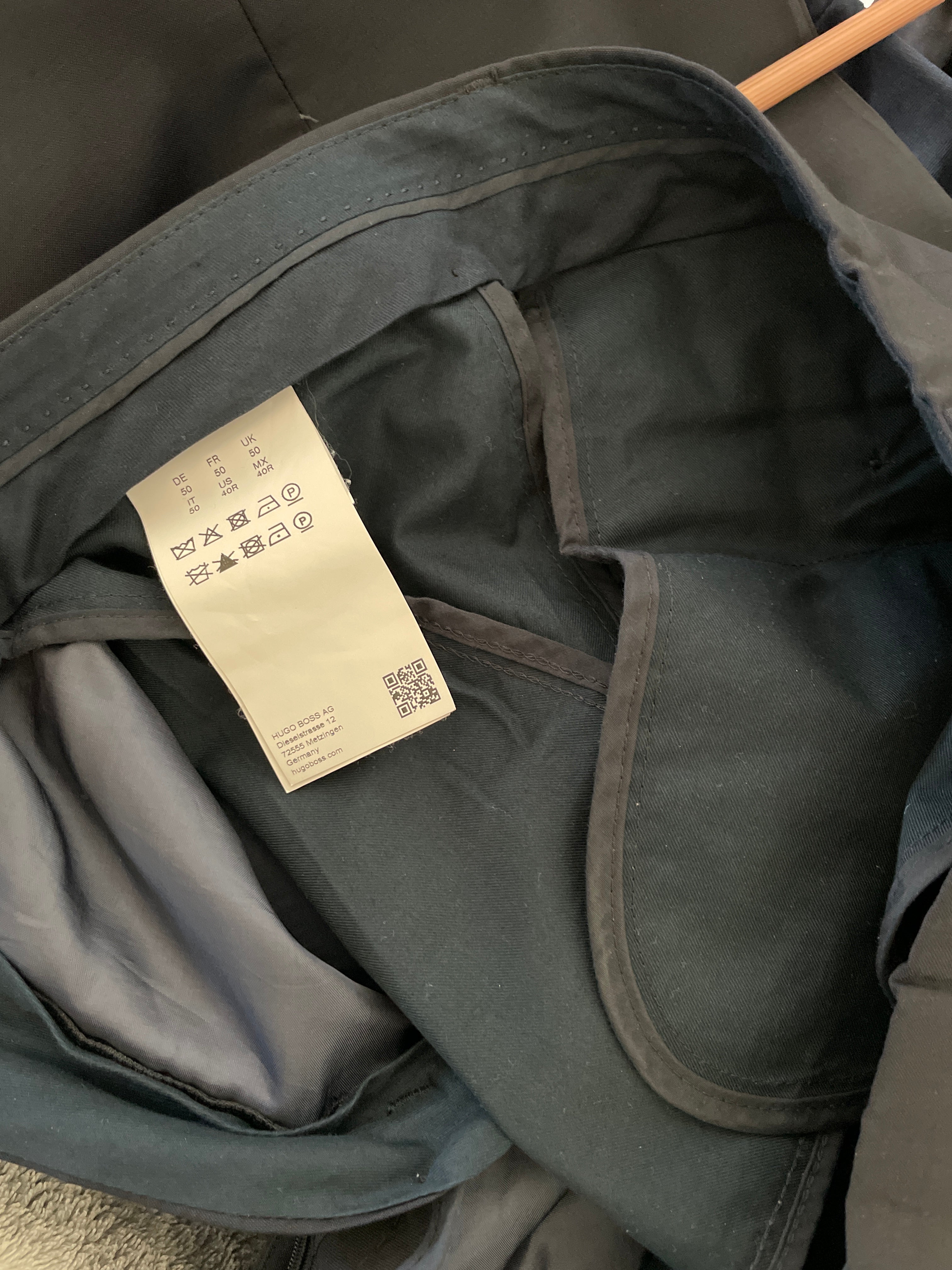 Hugo Boss Classic Fit Anzughose, Gr. 50, Navy, Sehr Gut