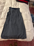 Street One Sleeveless Summer Dress Navy White Polka Dot Medium Very Good
