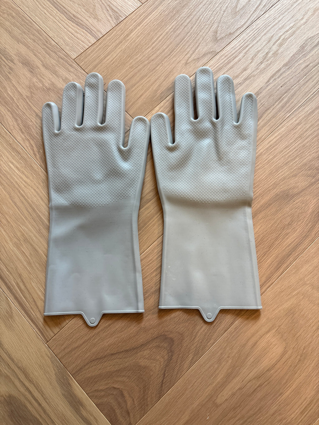 LHOME Magic Silicone Dishwashing Gloves Gray One Size – Very Good