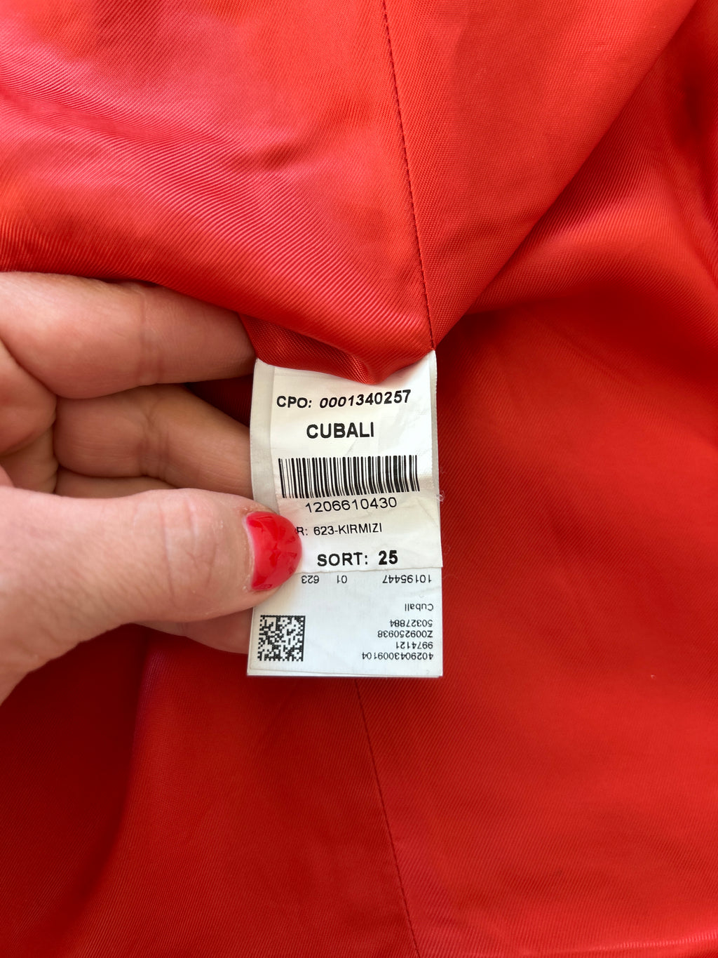 HUGO BOSS „Cubali“ Mantel | Rot | Gr. 34 | Wollmix | Wie Neu