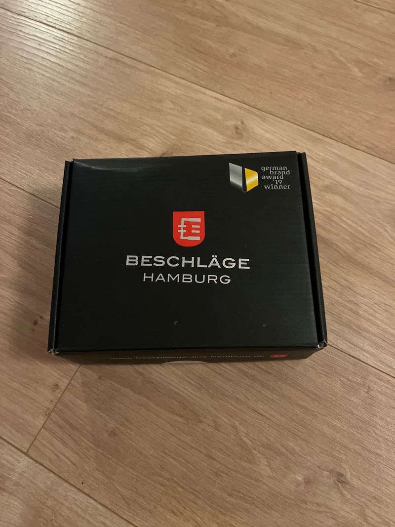 Wie neu: Quadrat Türgriff Set Chrom – Beschläge Hamburg – Innen BB