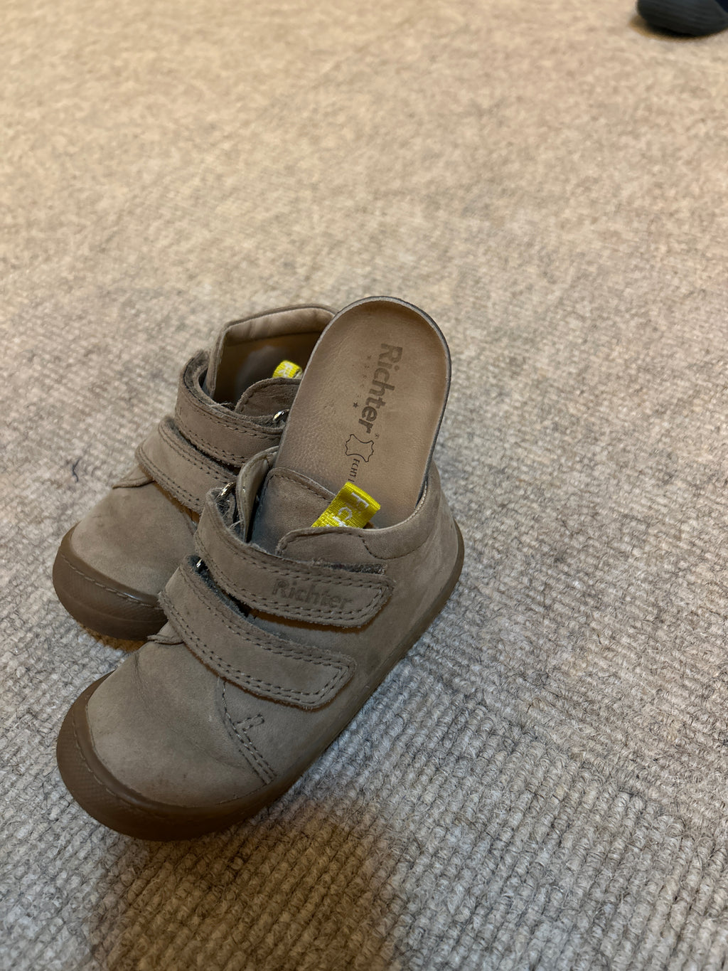 Richter Maxi First Walker Shoes, Leather, Taupe, Size 21, Very Good Condition