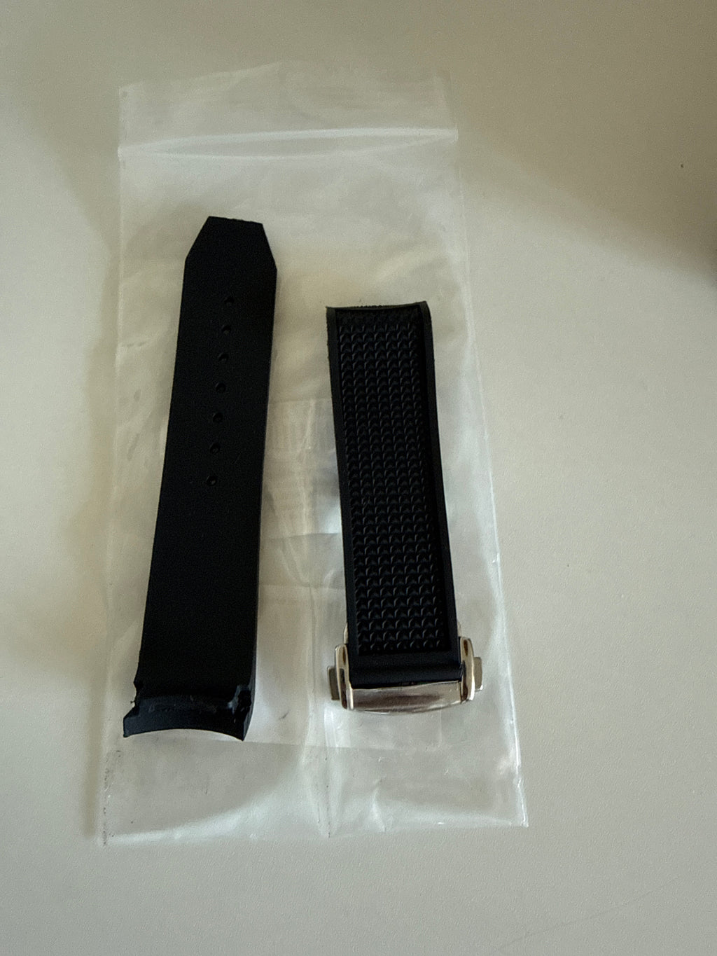 Schwarz/Gelb Kautschuk Armband für Omega Speedmaster Racing 19mm Sehr Gut