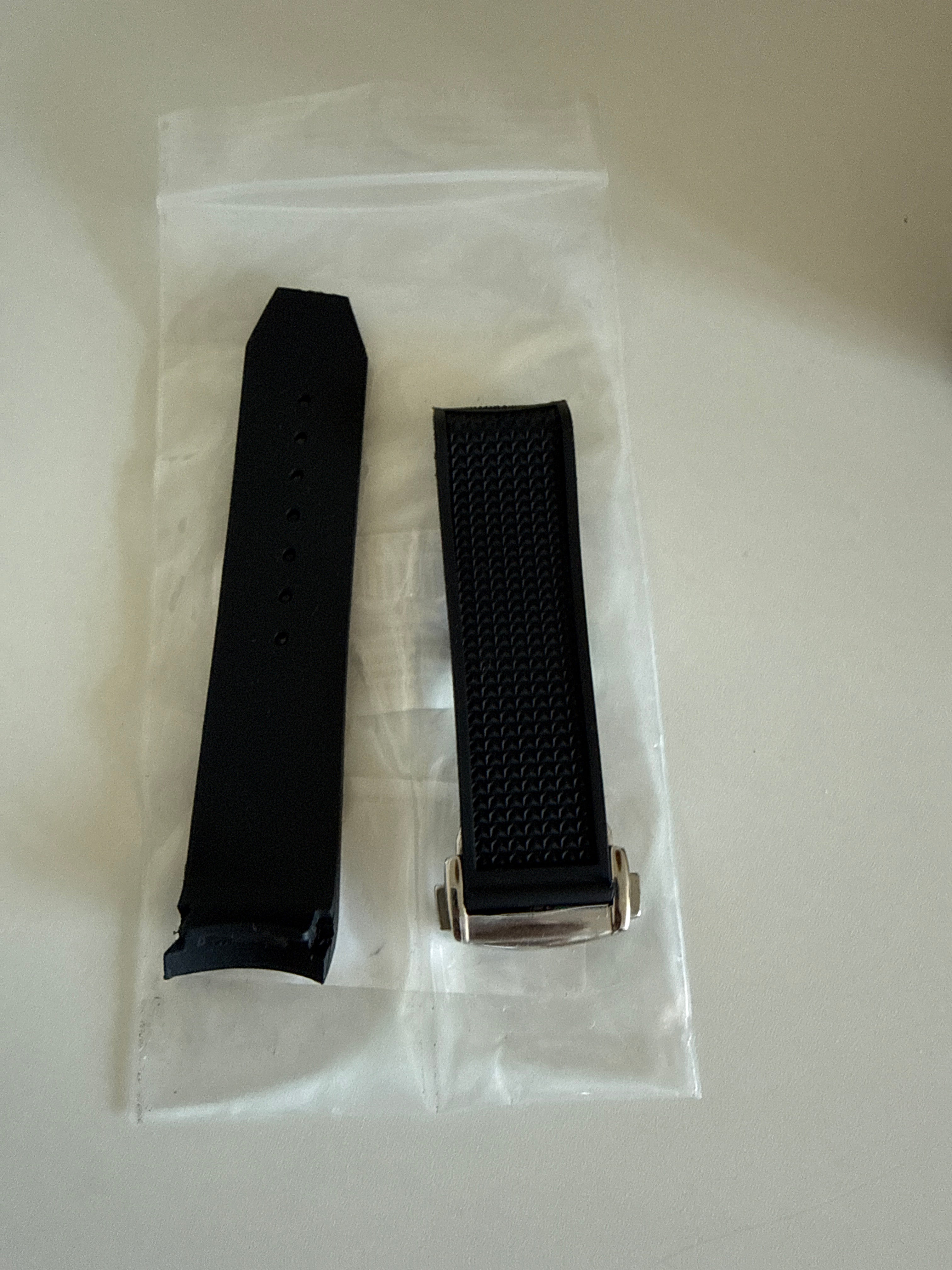 Schwarz/Gelb Kautschuk Armband für Omega Speedmaster Racing 19mm Sehr Gut