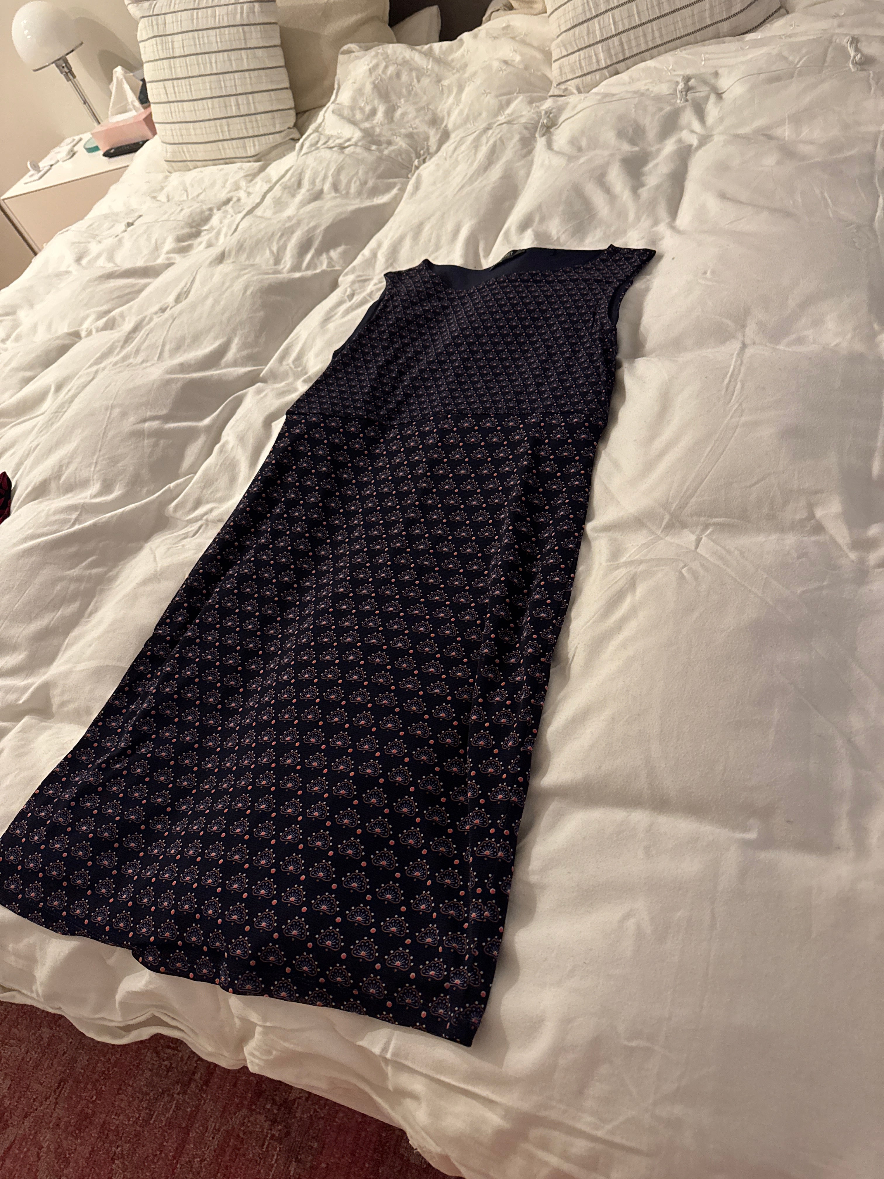 Esprit Sleeveless Shift Dress, Black Multicolor Pattern, Size M, Very Good