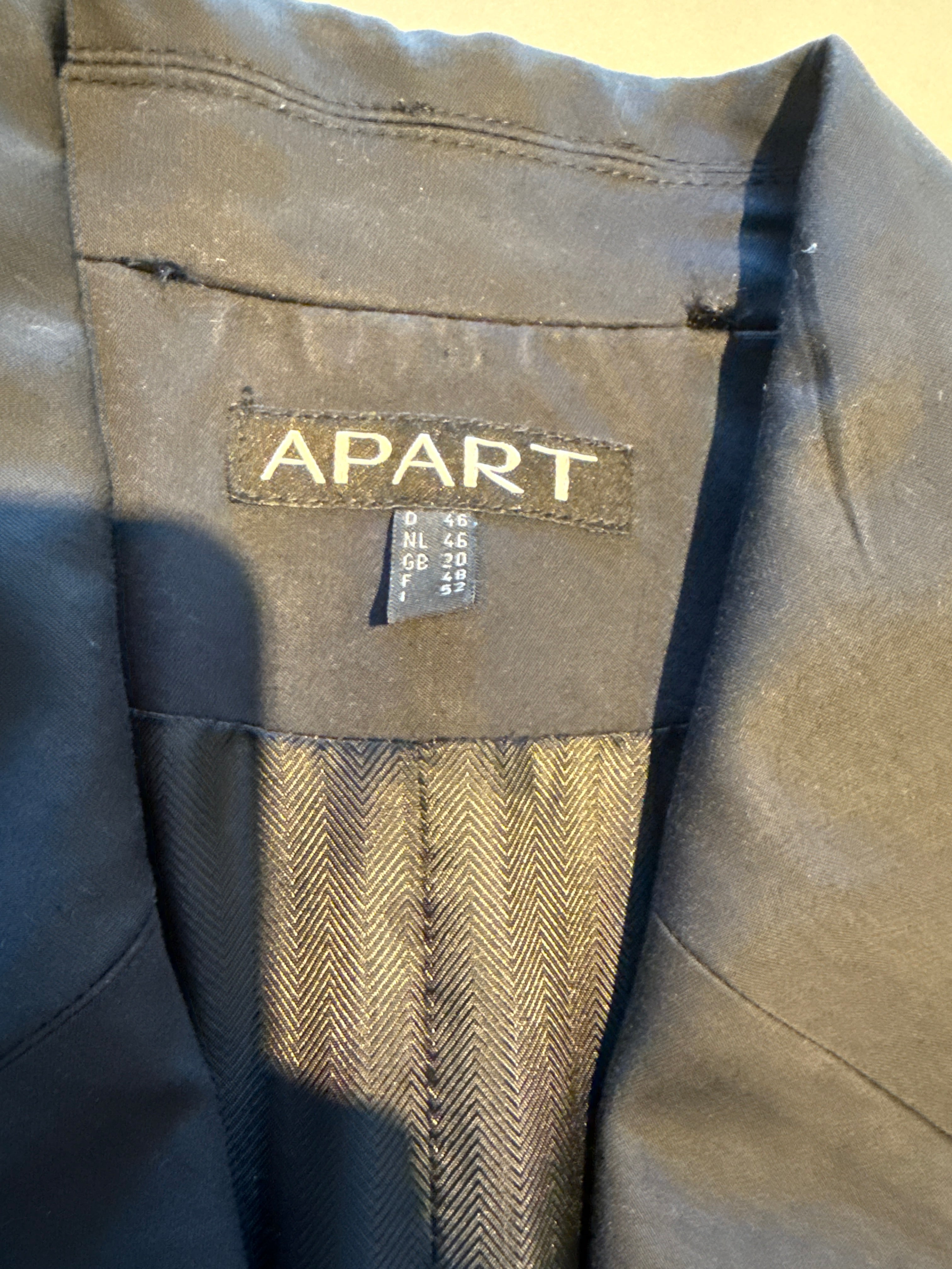 APART Classic Blazer, Black, EU 46, Normal Use
