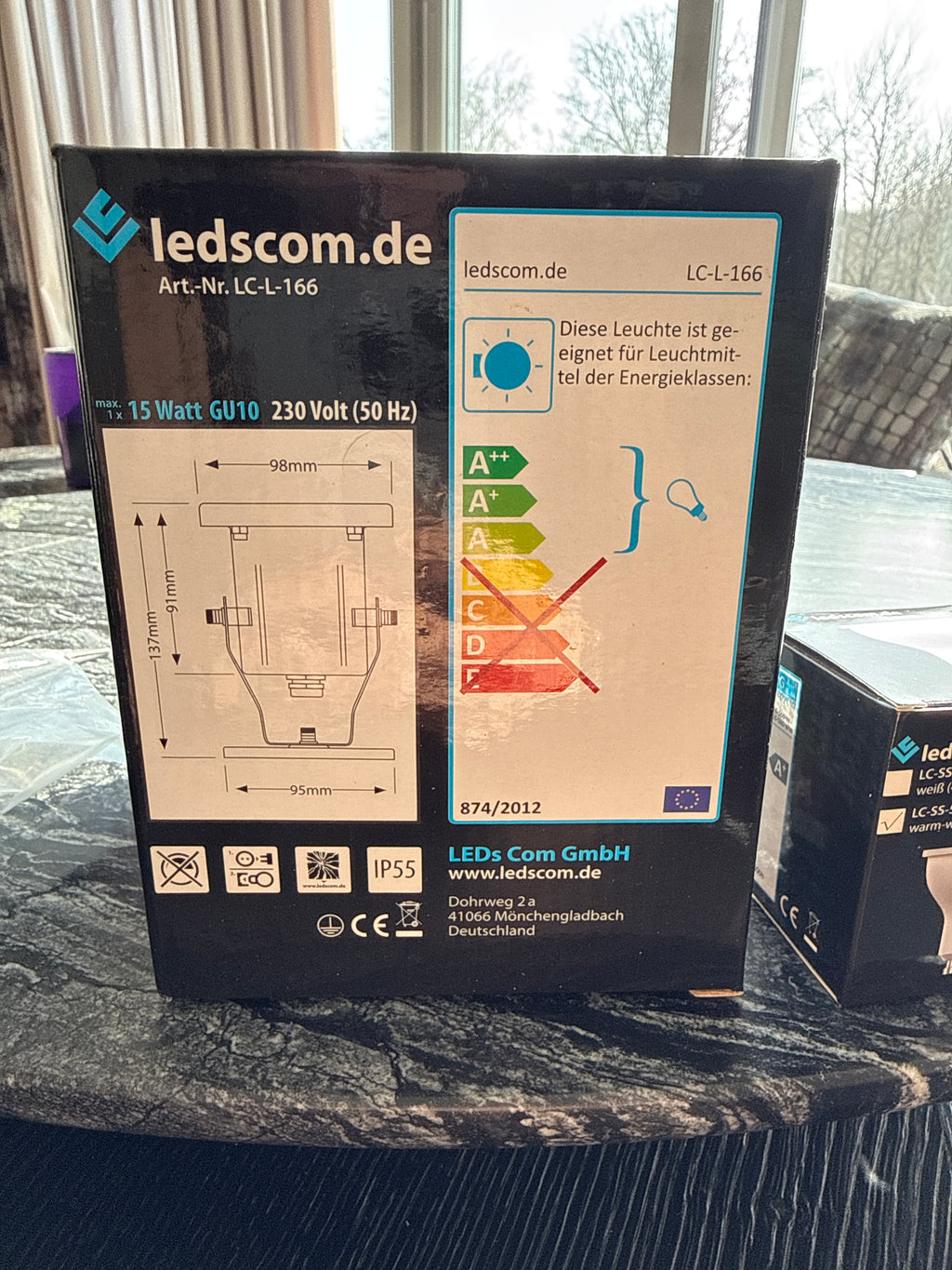 ledscom.de Outdoor Spotlight LC-L-166 – Edelstahl Silber, IP55, Sehr Gut