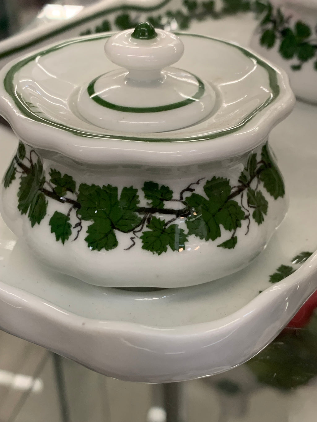 Meissen „Green Ivy“ 3-tlg. Gewürzset Porzellan, normal gebraucht