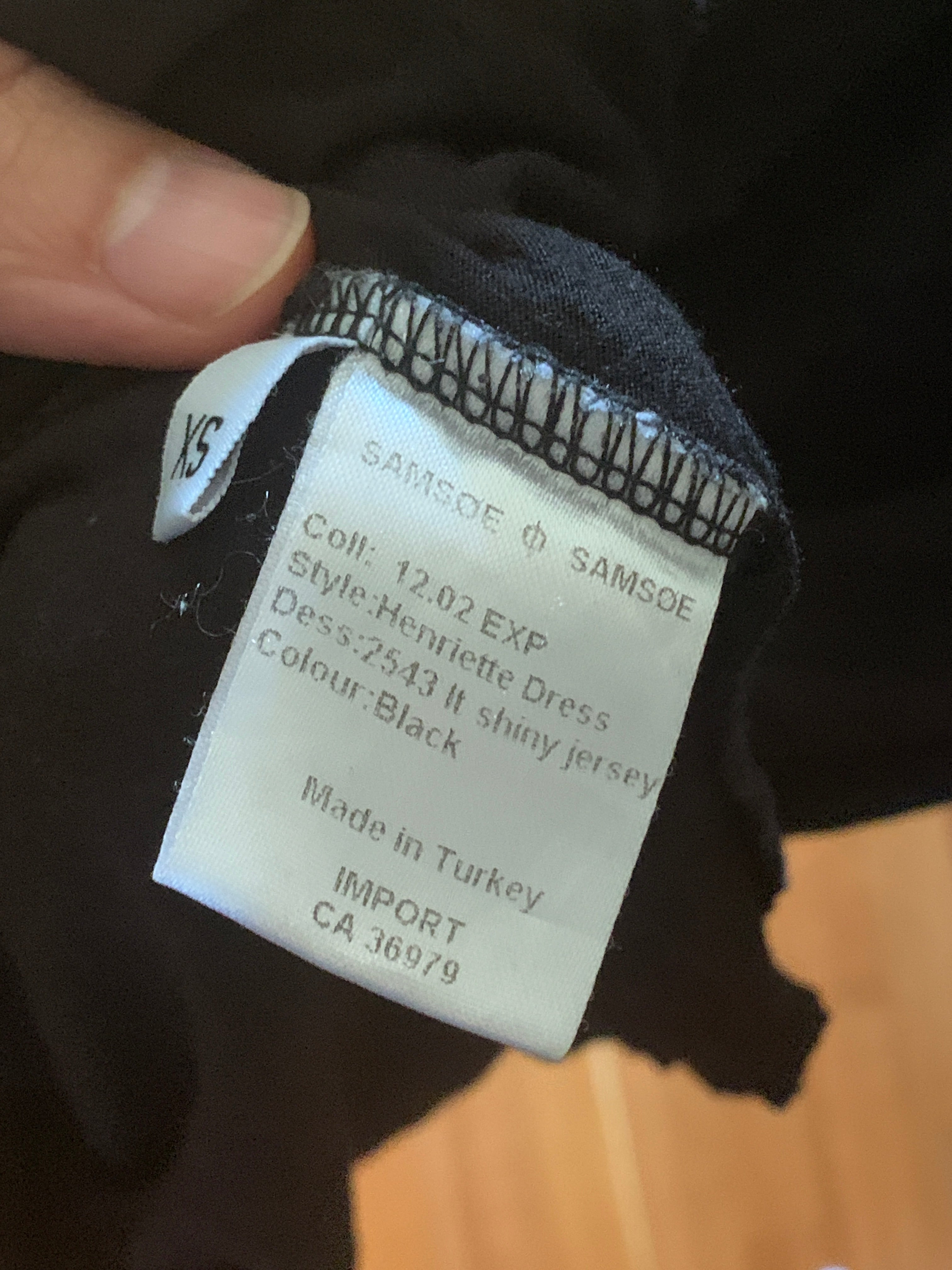 Samsøe & Samsøe Henriette Kleid – XS, Schwarz, guter Zustand