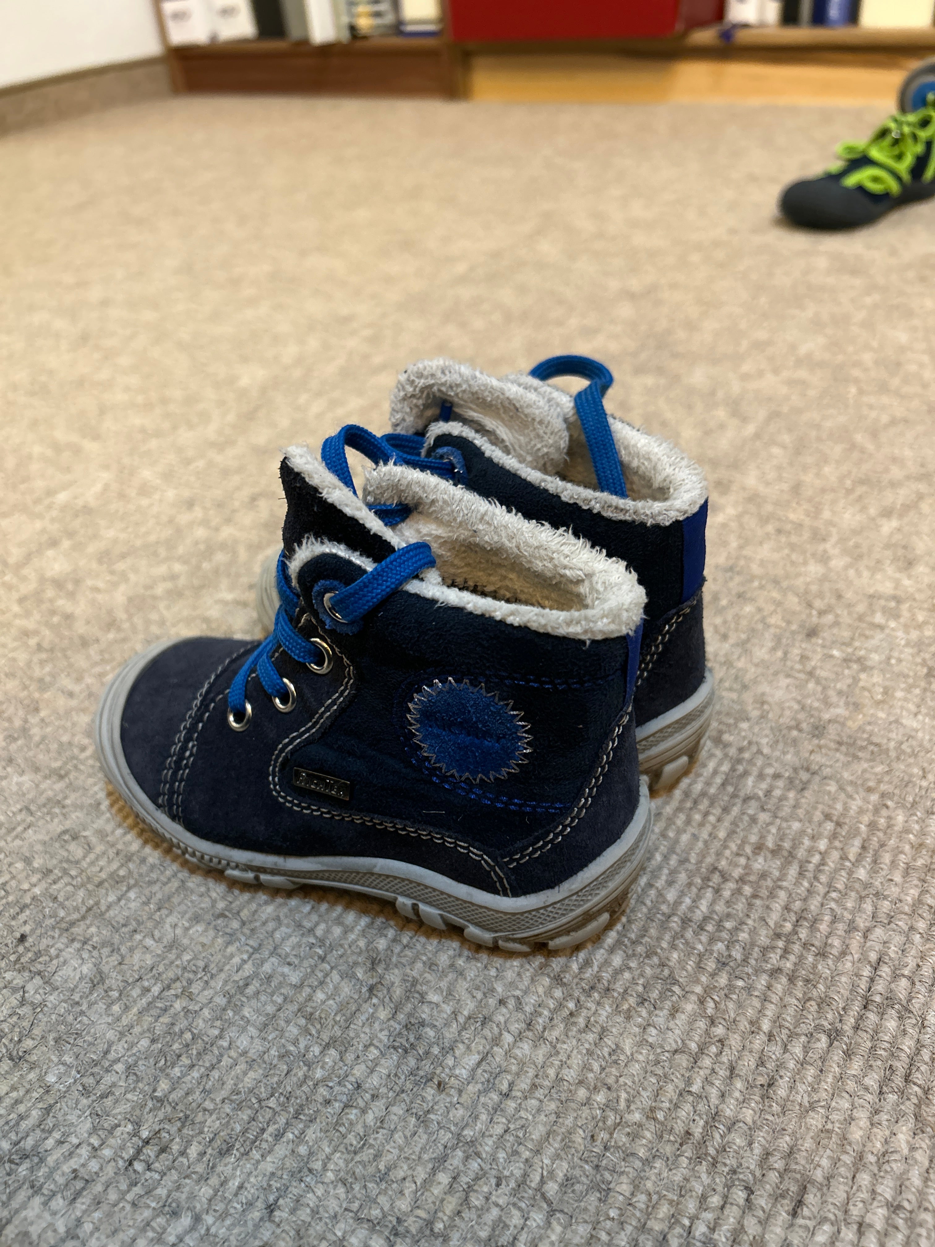 Richter Groovy Kids’ Winter Boots – Gore-Tex, Blue, Size 22, Good Condition
