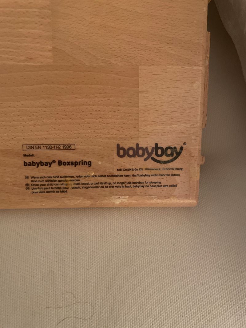 babybay Boxspring Beistellbett – Buche massiv, natur, sehr guter Zustand