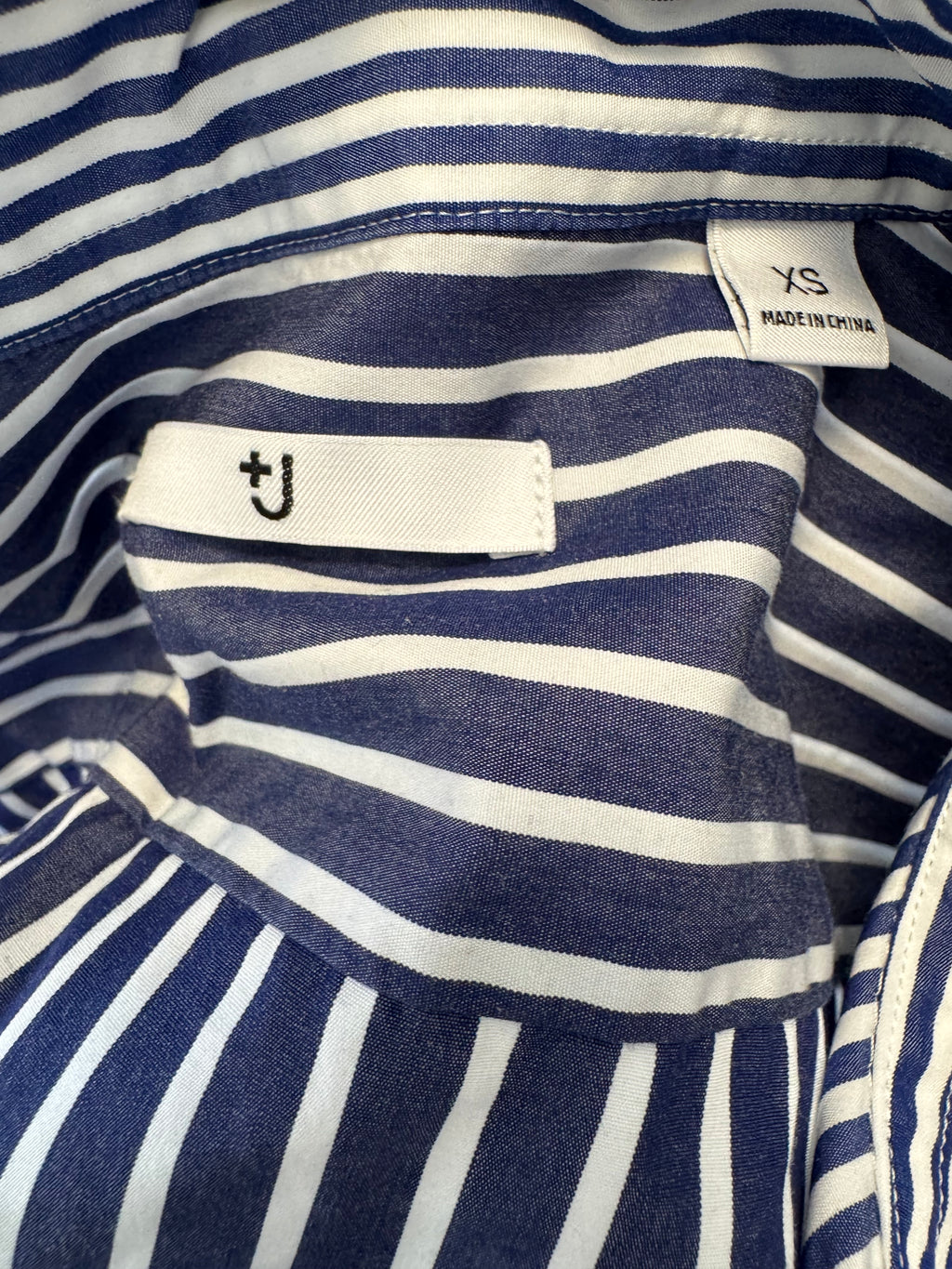 UNIQLO +J Supima Cotton Striped Shirt XS Navy White Very Good