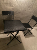 Outsunny 3-pc Folding Bistro Set | Wicker Black | Very Good