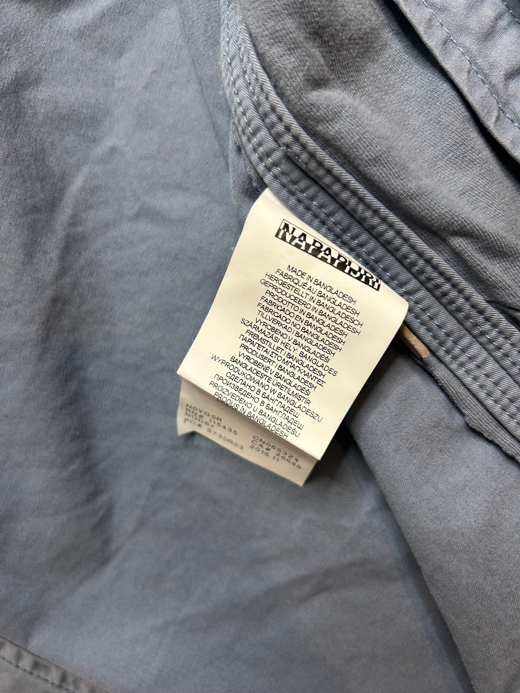 Napapijri Geographic Shirt Jacket S Hellblau Baumwolle guter Zustand