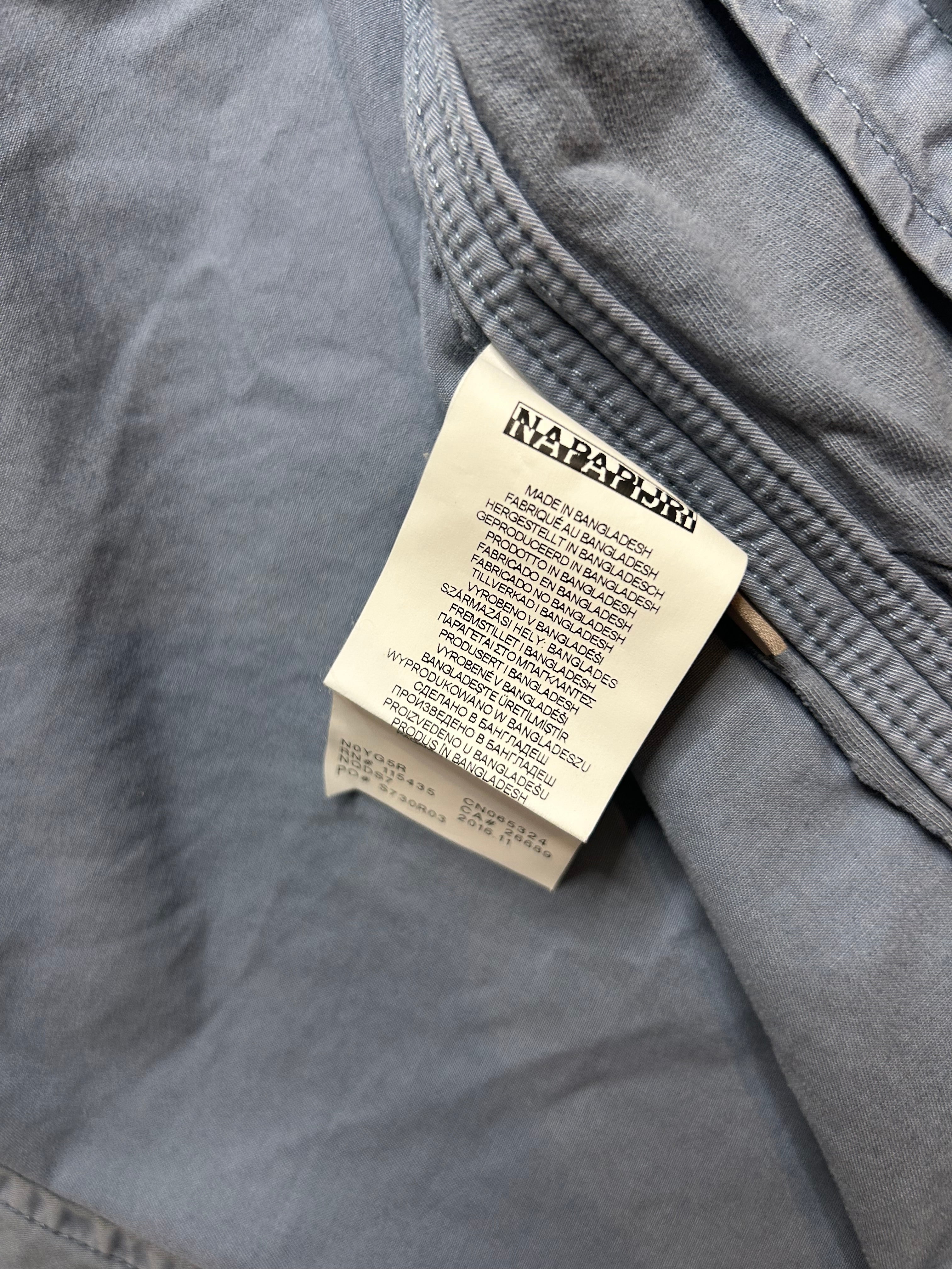 Napapijri Geographic Shirt Jacket S Hellblau Baumwolle guter Zustand