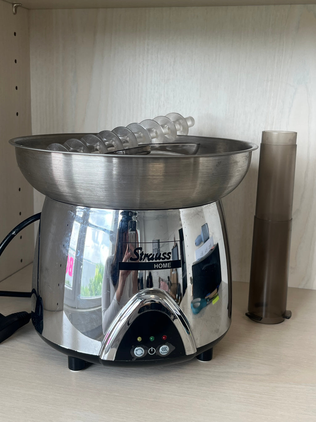 Strauss Home Chocolate Fountain DUE4007S – Edelstahl, Silber, guter Zustand, OVP