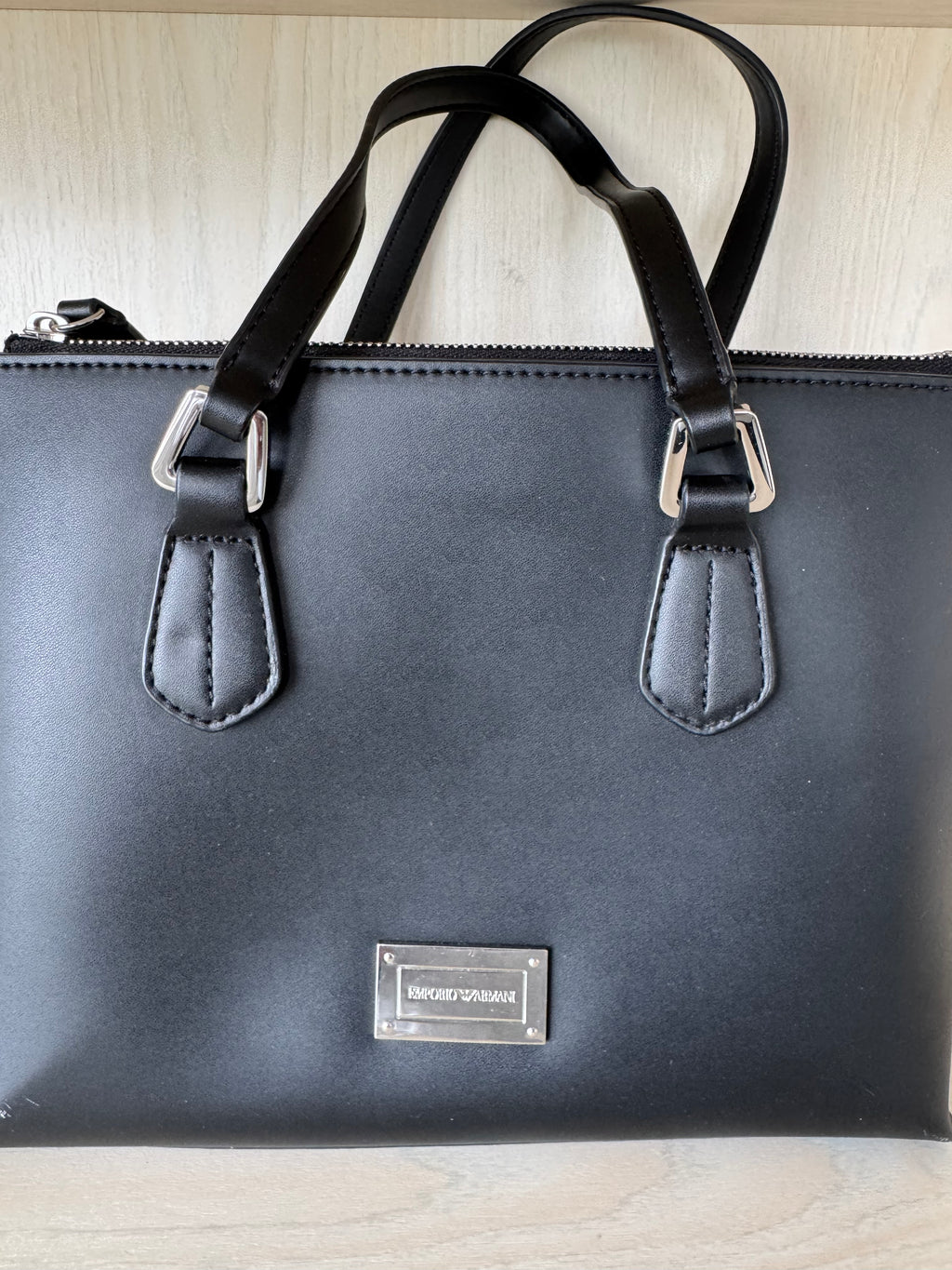 Emporio Armani Shopping Bag Y3D084, Schwarz, Leder, Medium, Wie Neu