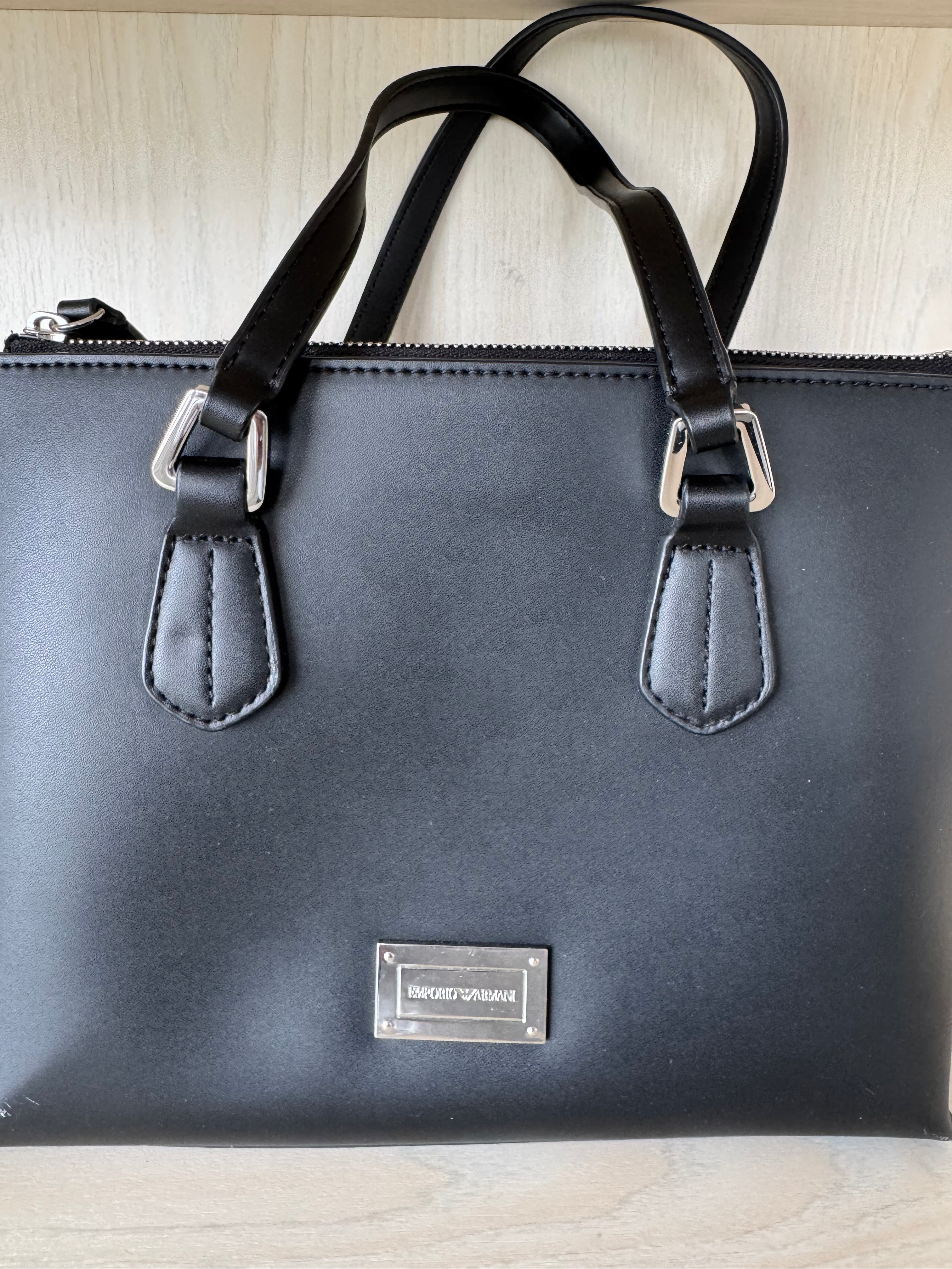 Emporio Armani Shopping Bag Y3D084, Schwarz, Leder, Medium, Wie Neu