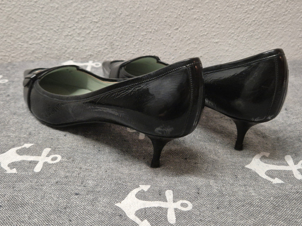 Sigerson Morrison Beya Loafer Lackleder Schwarz, Gr. 38, Gebraucht