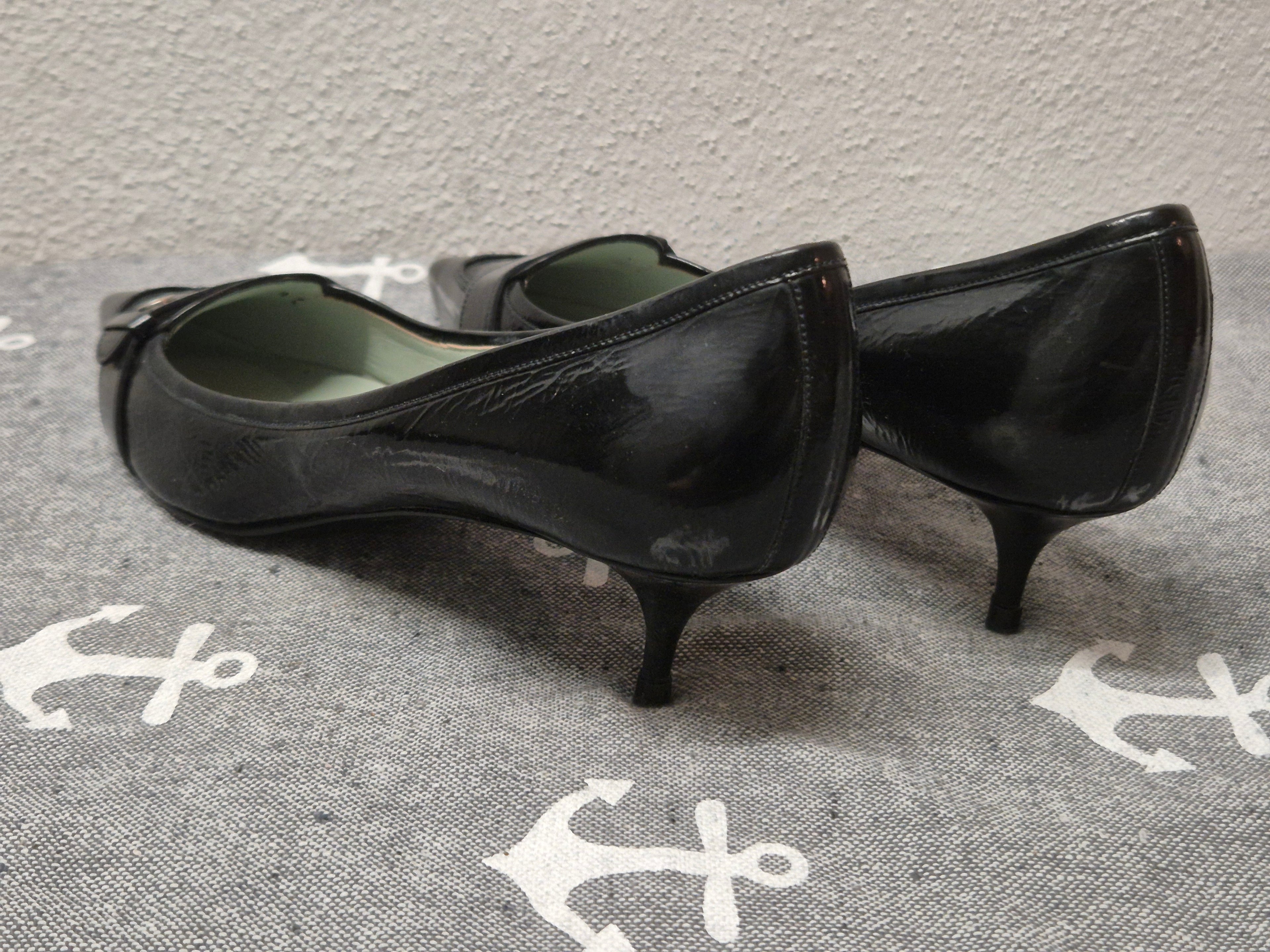 Sigerson Morrison Beya Loafer Lackleder Schwarz, Gr. 38, Gebraucht