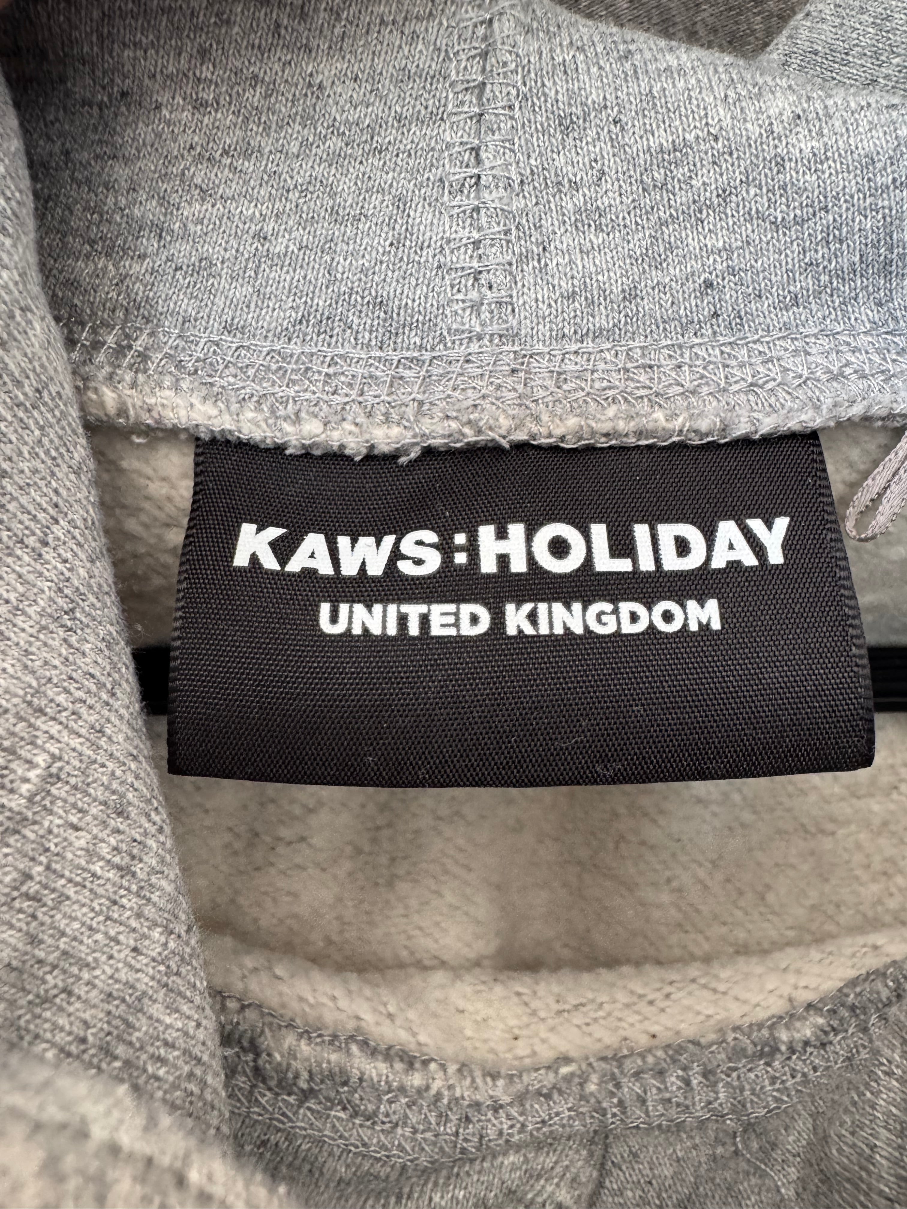 KAWS:Holiday United Kingdom Hoodie Grey – Size M – Good Condition