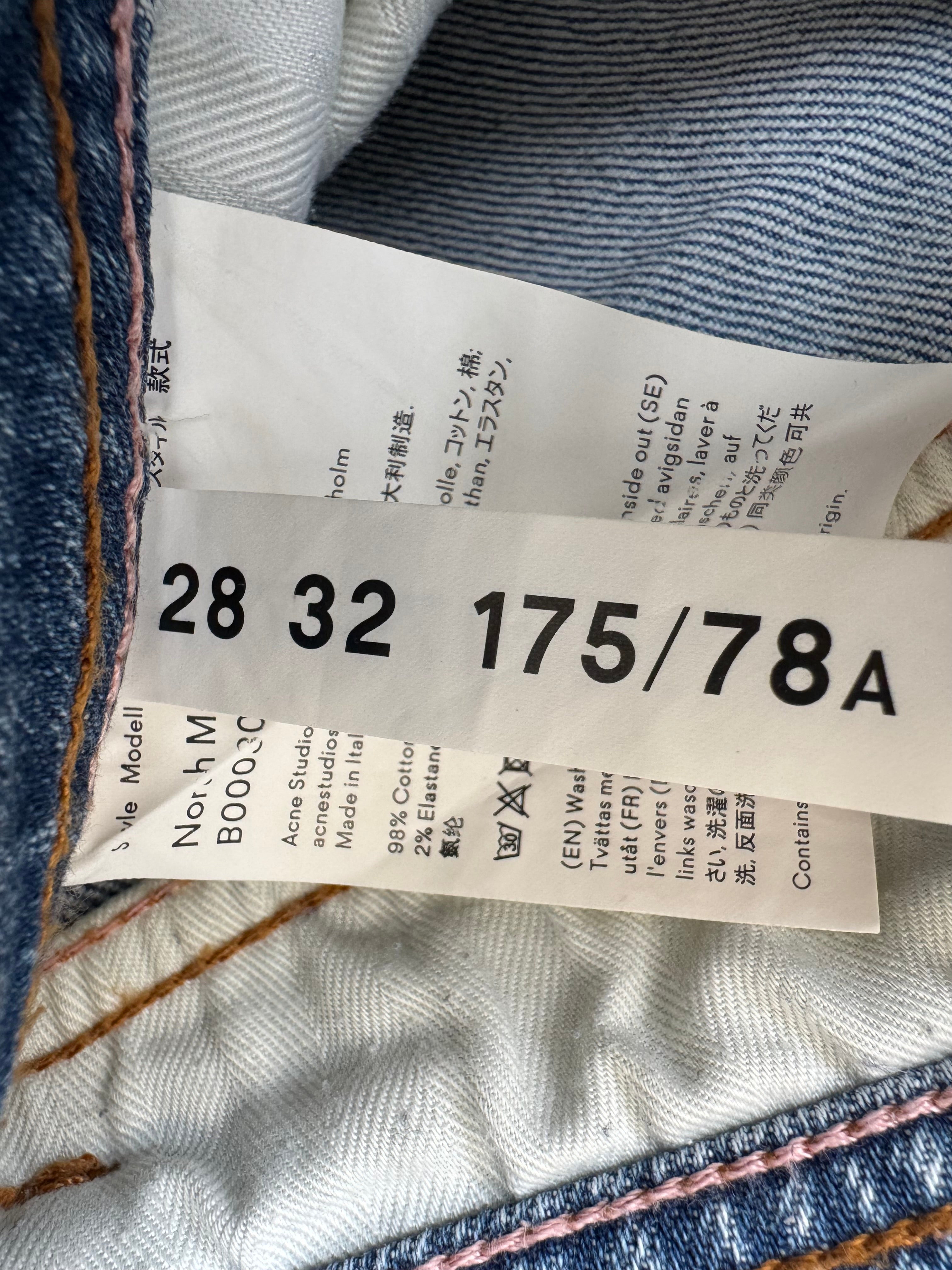 Acne Studios Blå Konst Jeans 28/32 Hellblau, Guter Zustand