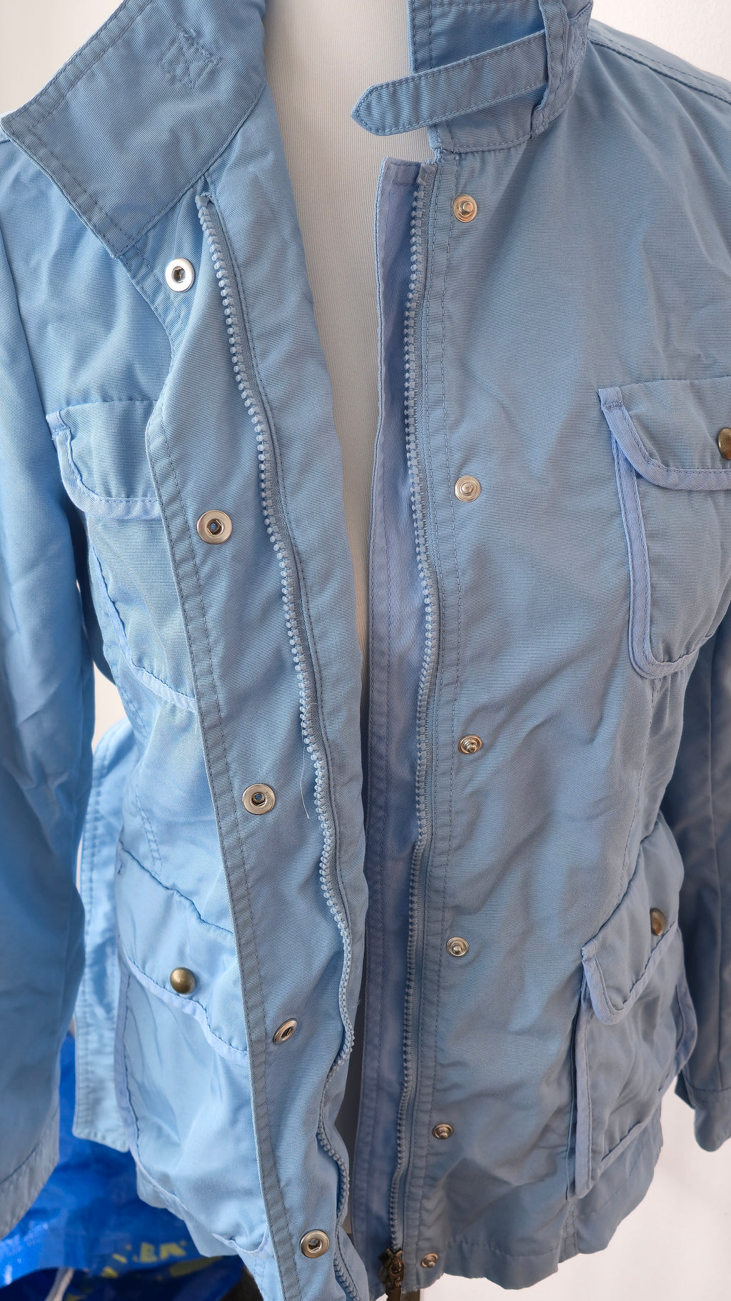 Marella light blue nylon utility jacket, size D 36 / UK 10, very good condition