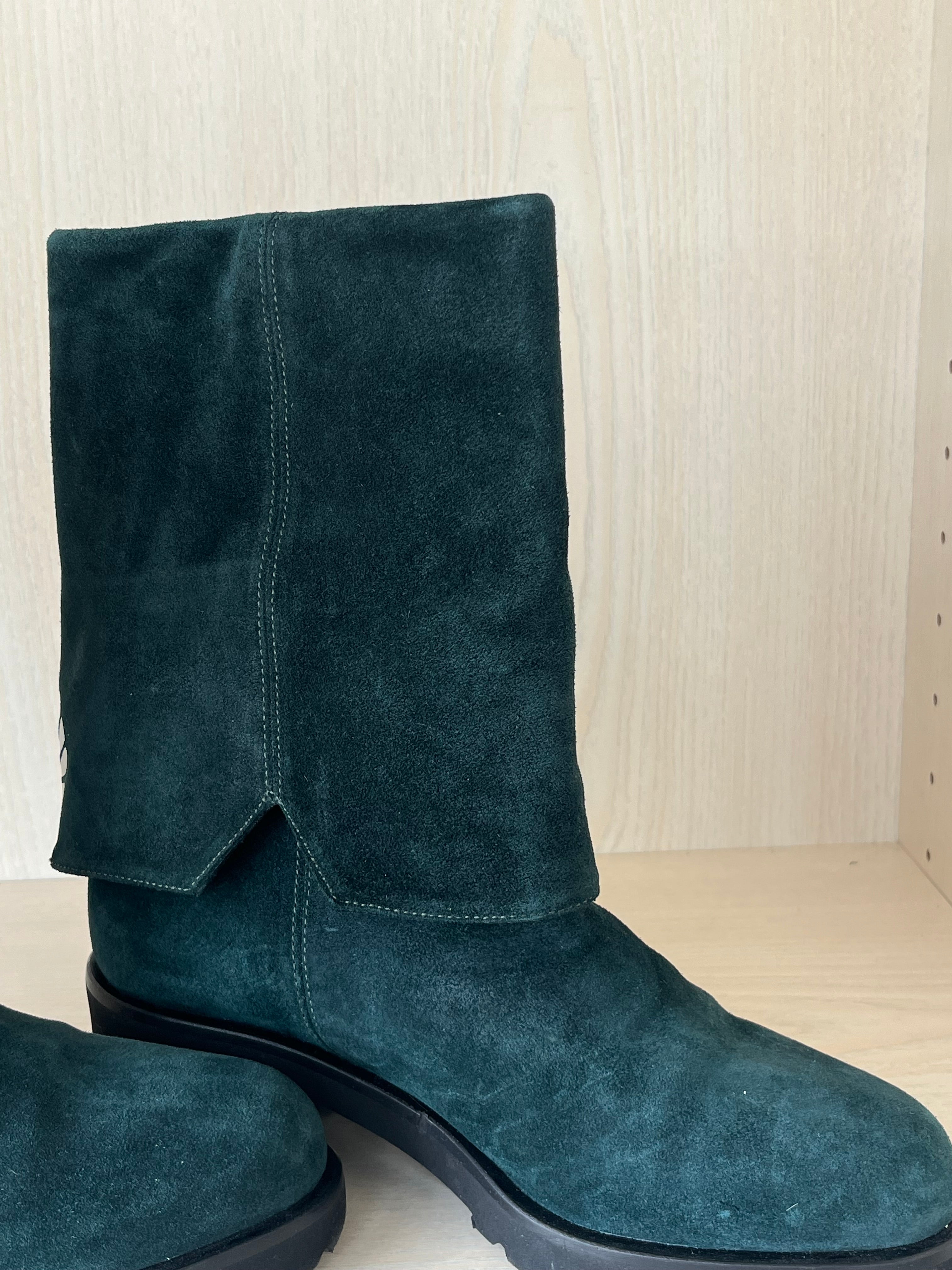 Giorgio Fabiani Stiefeletten Grün Wildleder 37.5 EU Sehr Gut