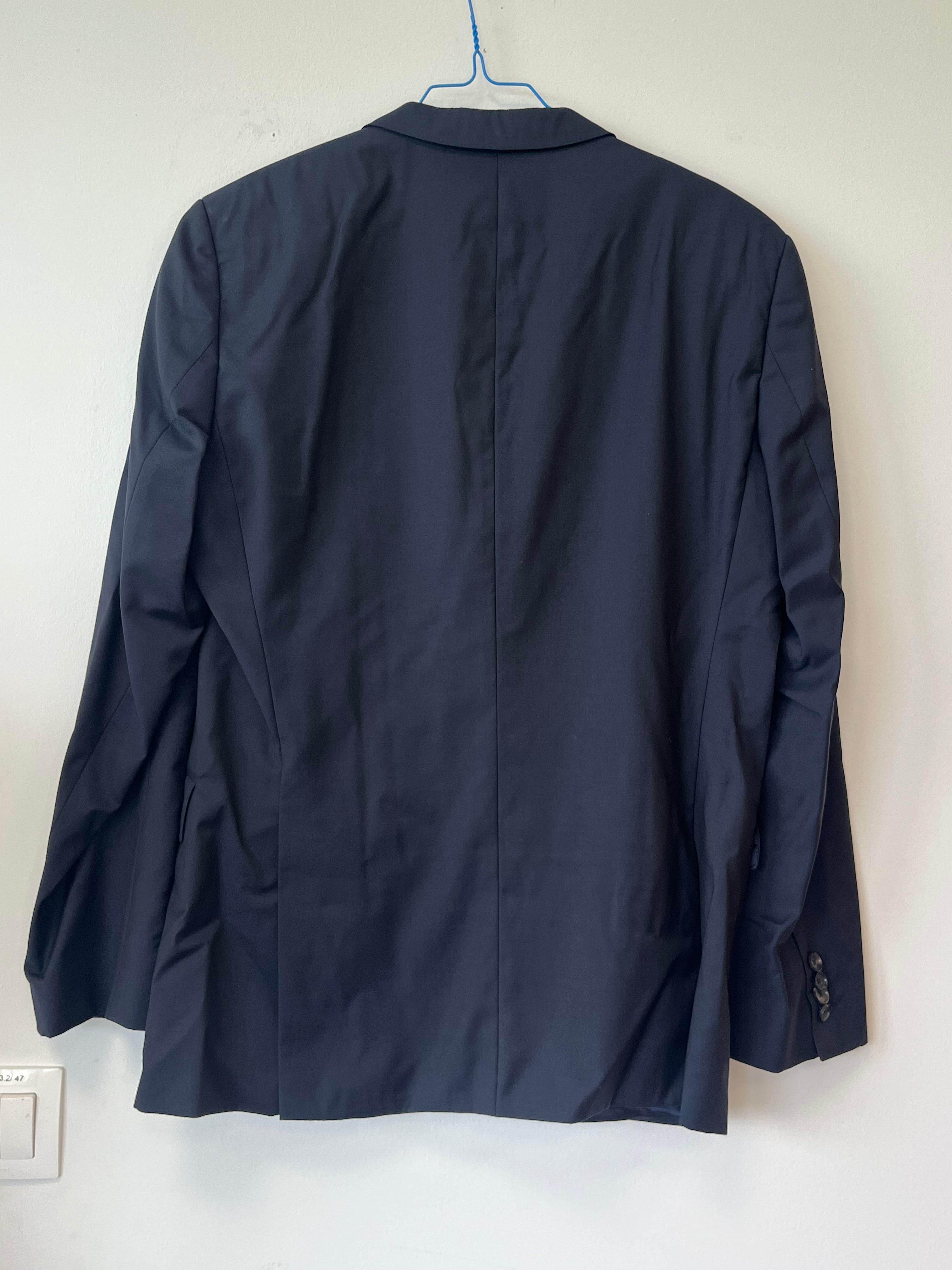 BOSS Slim-Fit Virgin Wool Jacket – Navy, Size 50, Very Good Condition