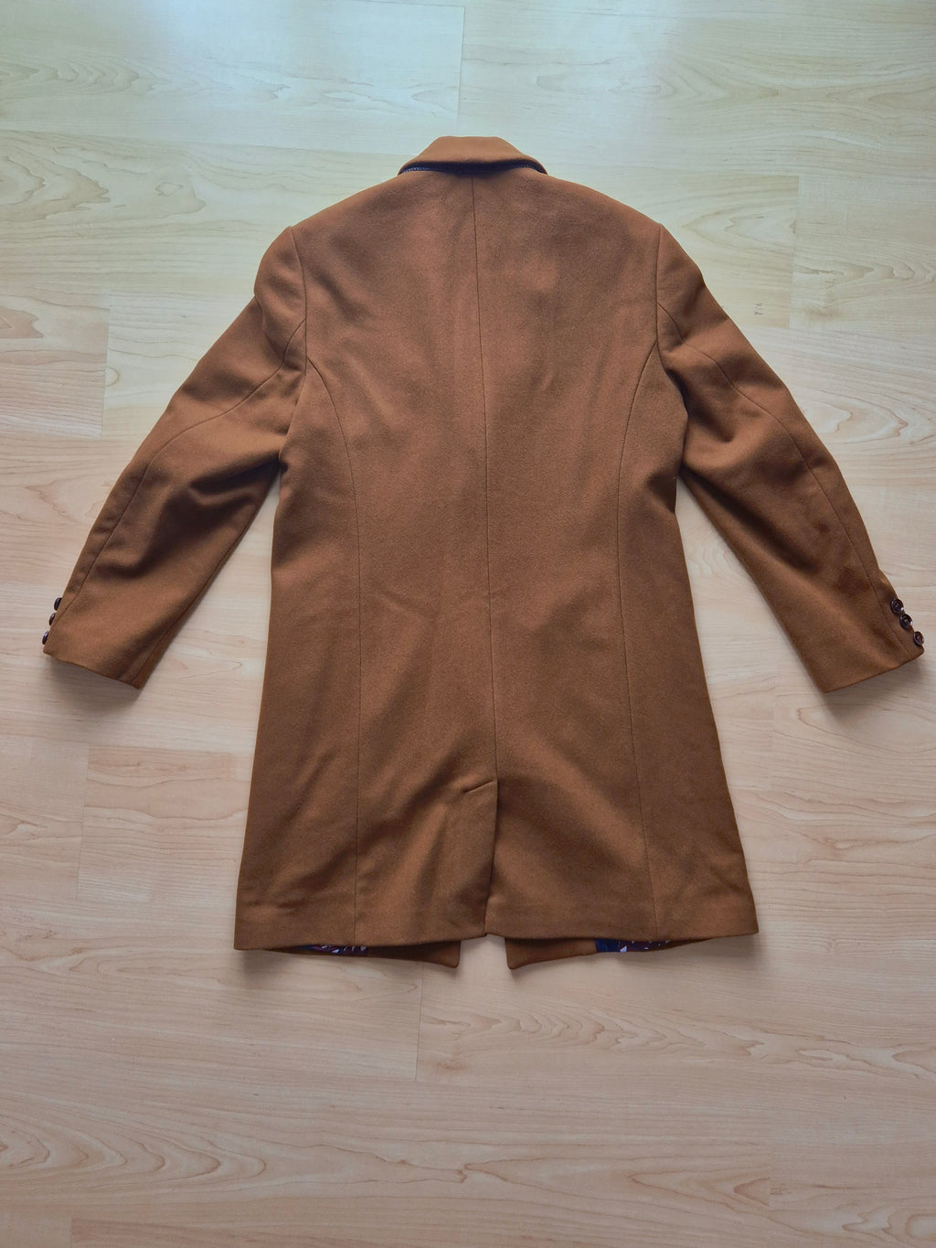 Ted Baker Herren Wollmantel EU 44, Hellbraun, Wie Neu