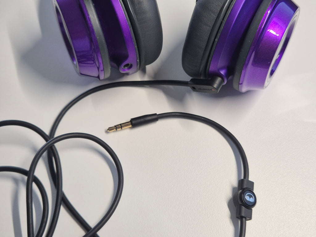 Monster N-Credible N-Tune On-Ear Headphones Purple, Detachable Cable, Pouch