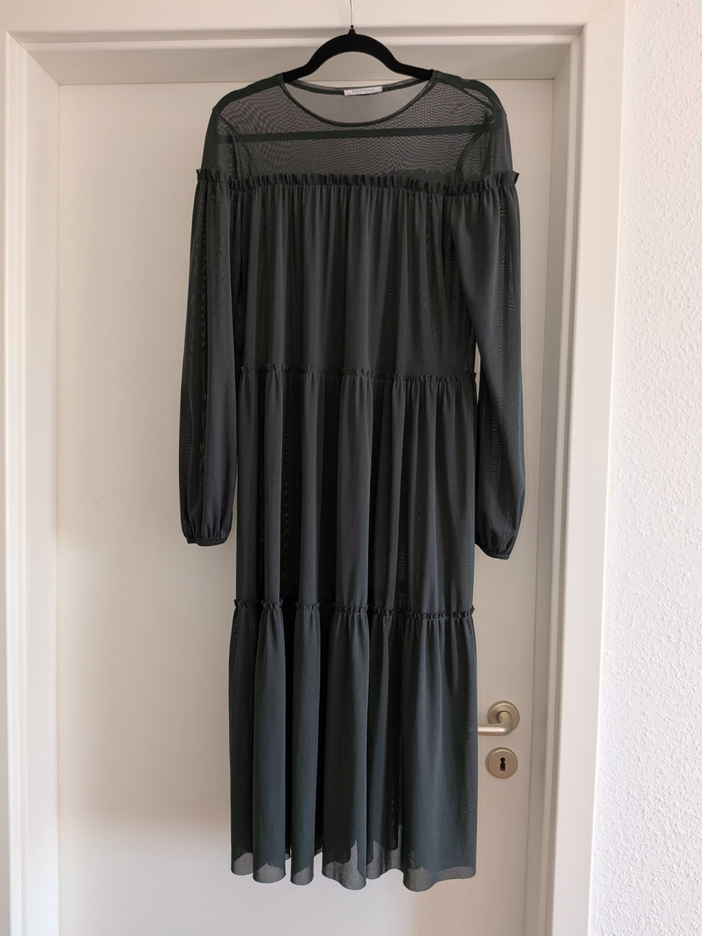 Zara Trafaluc tiered maxi dress, black, size S, like new