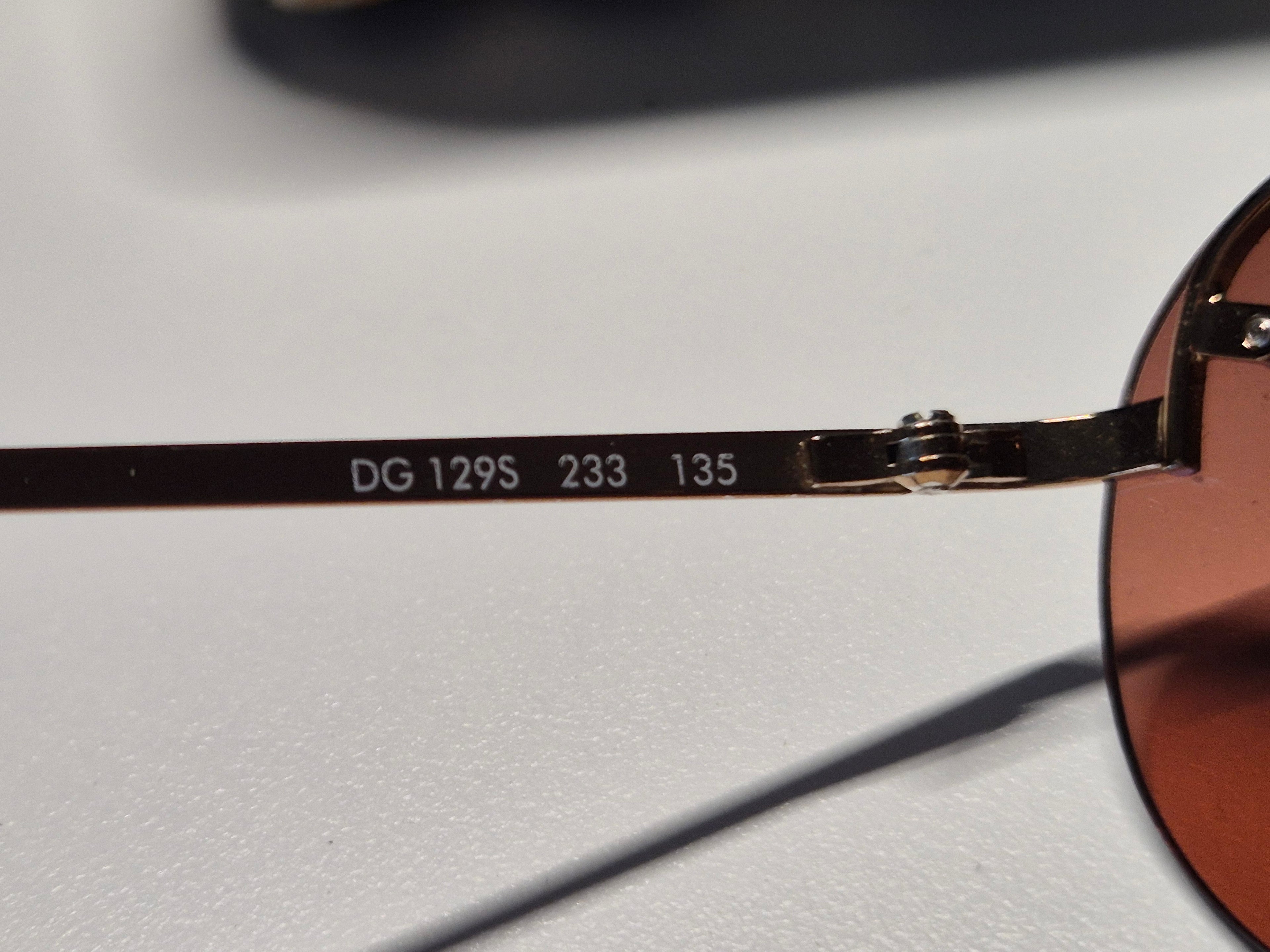Dolce & Gabbana Shield Sonnenbrille – Braun/Gold, mit Hartschale, guter Zustand