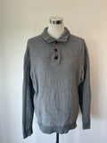 Tommy Hilfiger Half-Zip Pullover – Grau, Gr. M, Baumwolle/Kaschmir, Wie Neu