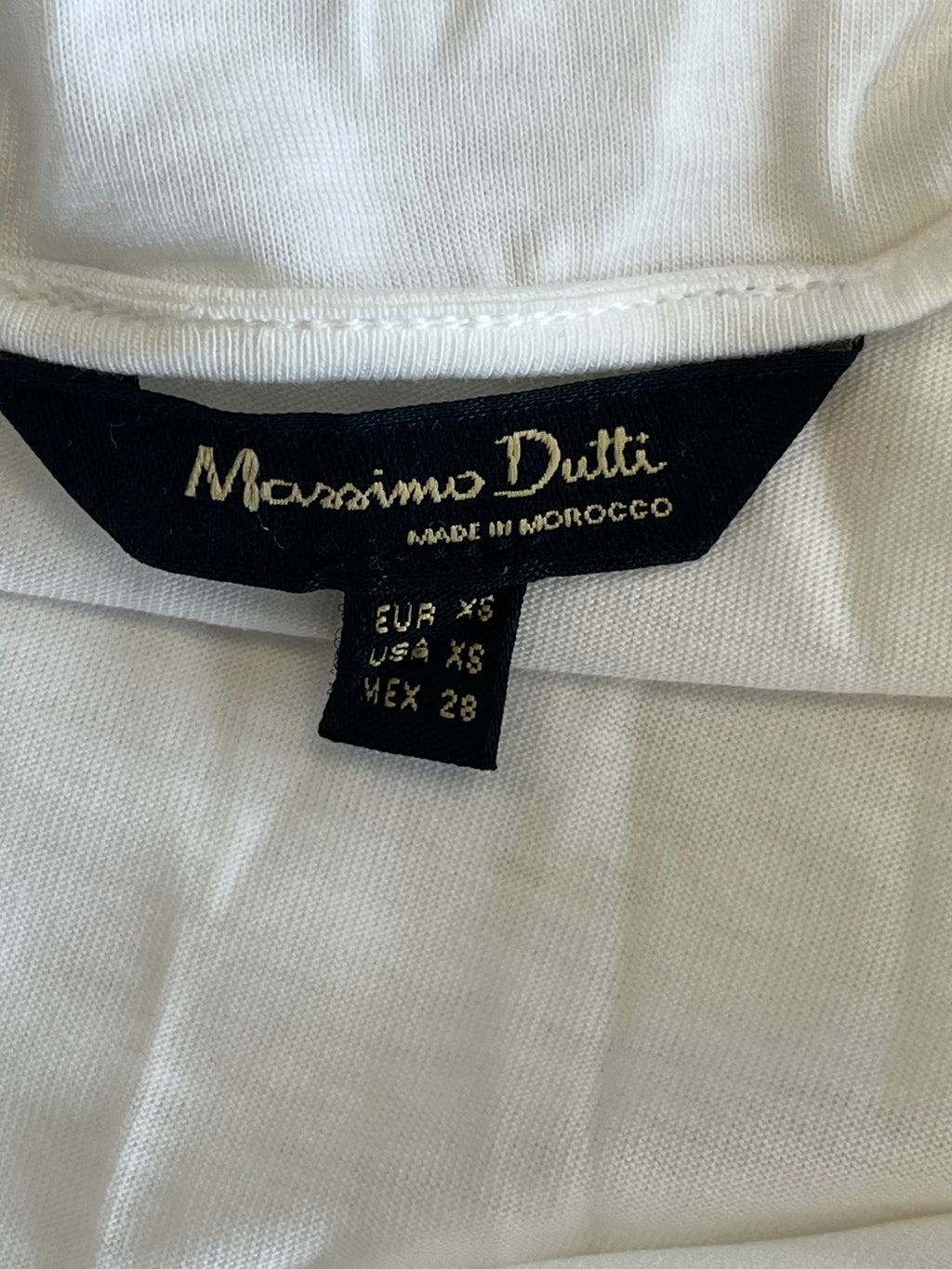 Massimo Dutti Weiße V-Ausschnitt Bluse, Größe XS, Sehr guter Zustand