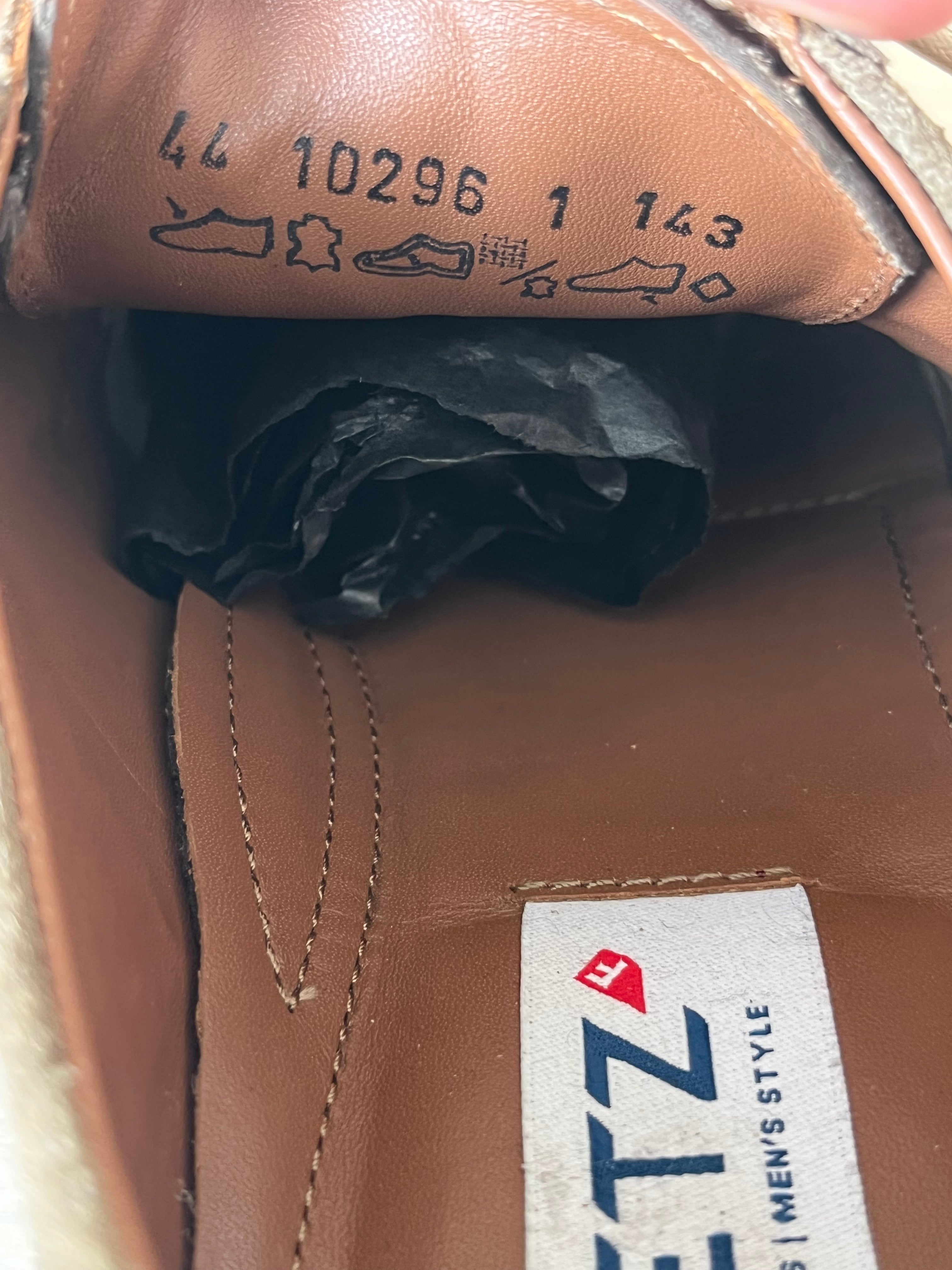 Fretz Herren Derby Schuhe, Wildleder, Olivgrün, EU 44, Sehr guter Zustand