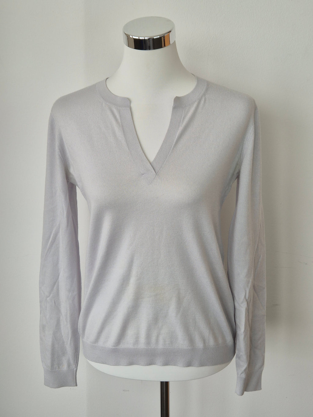 Loro Piana 100% Cashmere Sweater, Light Grey, IT 42 / M, Very Good