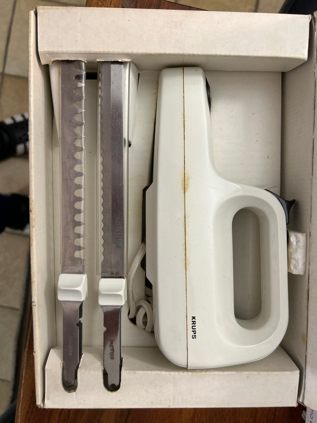 Krups Special Duo Electric Knife 359 – 70W, White, Standard, Normal Use, Boxed