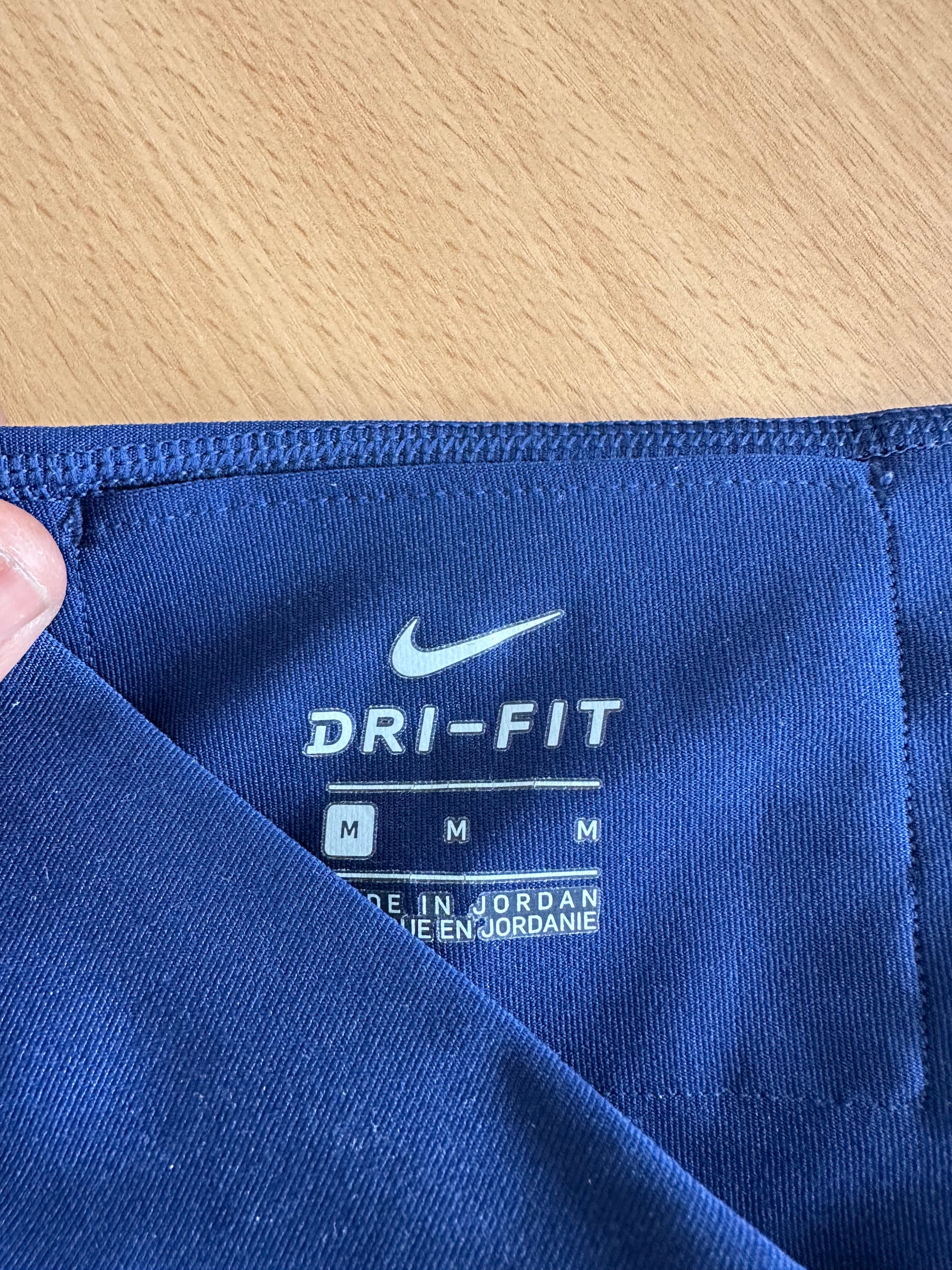 Nike Dri-FIT Colour-Block Leggings Navy/White/Red Size M – Very Good