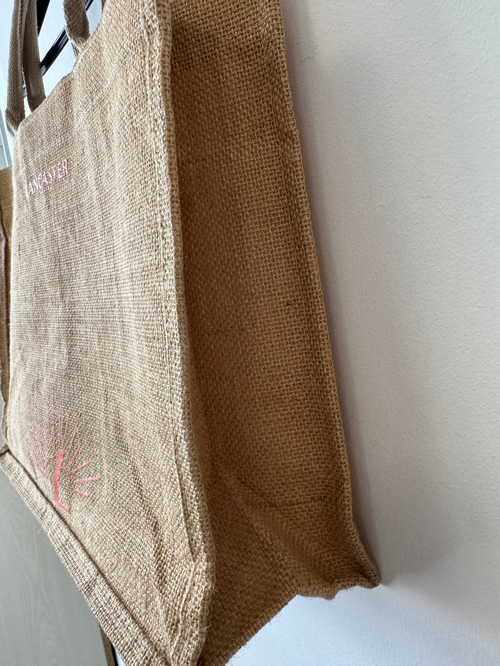 Lancaster Paris Large Burlap Tote – Eco Shopper, Good Condition