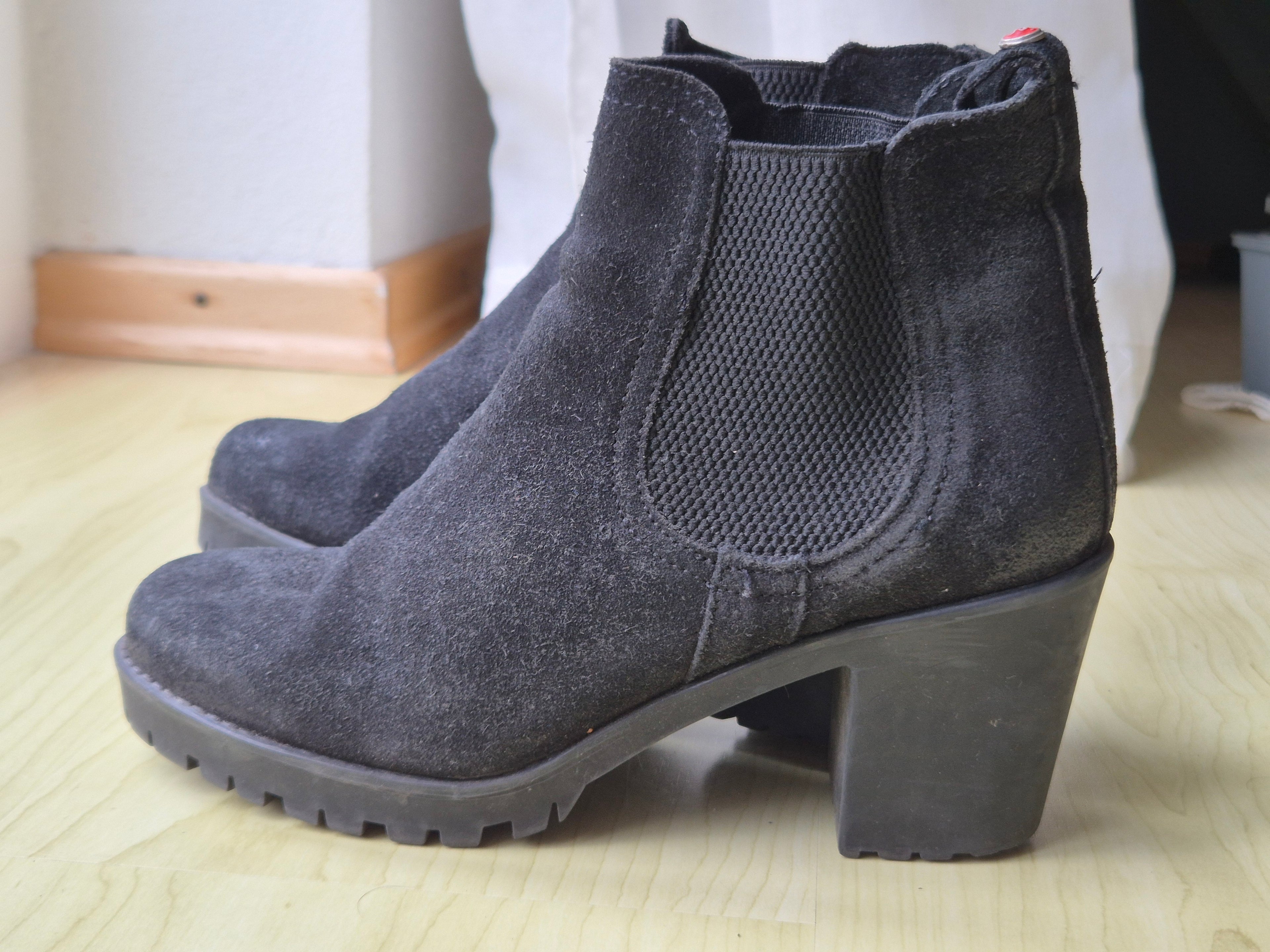 Sommerkind Damen Chelsea Boots 38 Schwarz Wildleder – guter Zustand