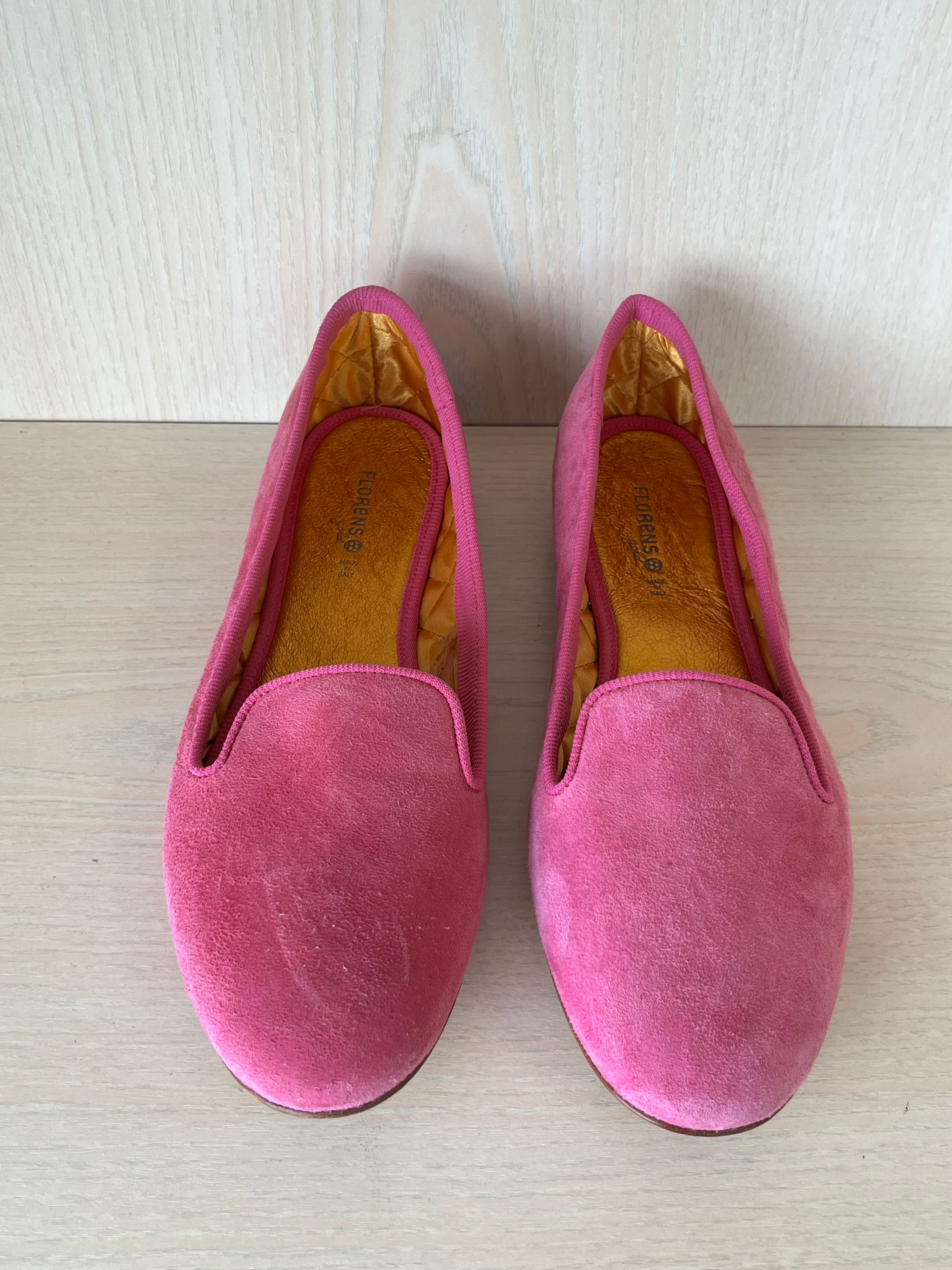 Florens pink suede ballet flats, EU 39, good condition