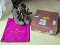 Etro Leder-Schnürstiefeletten Grau Gr. 39 mit Box & Dustbag – Guter Zustand
